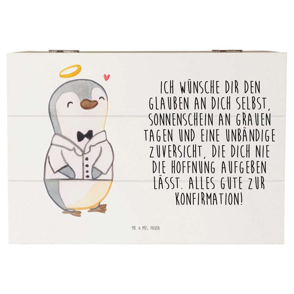 Holzkiste Pinguin Konfirmation Hemd Holzkiste, Kiste, Schatzkiste, Truhe, Schatulle, XXL, Erinnerungsbox, Erinnerungskiste, Dekokiste, Aufbewahrungsbox, Geschenkbox, Geschenkdose, Konfirmation, Kommunion, Jugendweihe, Konfirmation Geschenk, Sonnenschein, Zuversicht, Vertrauen, Hoffnung