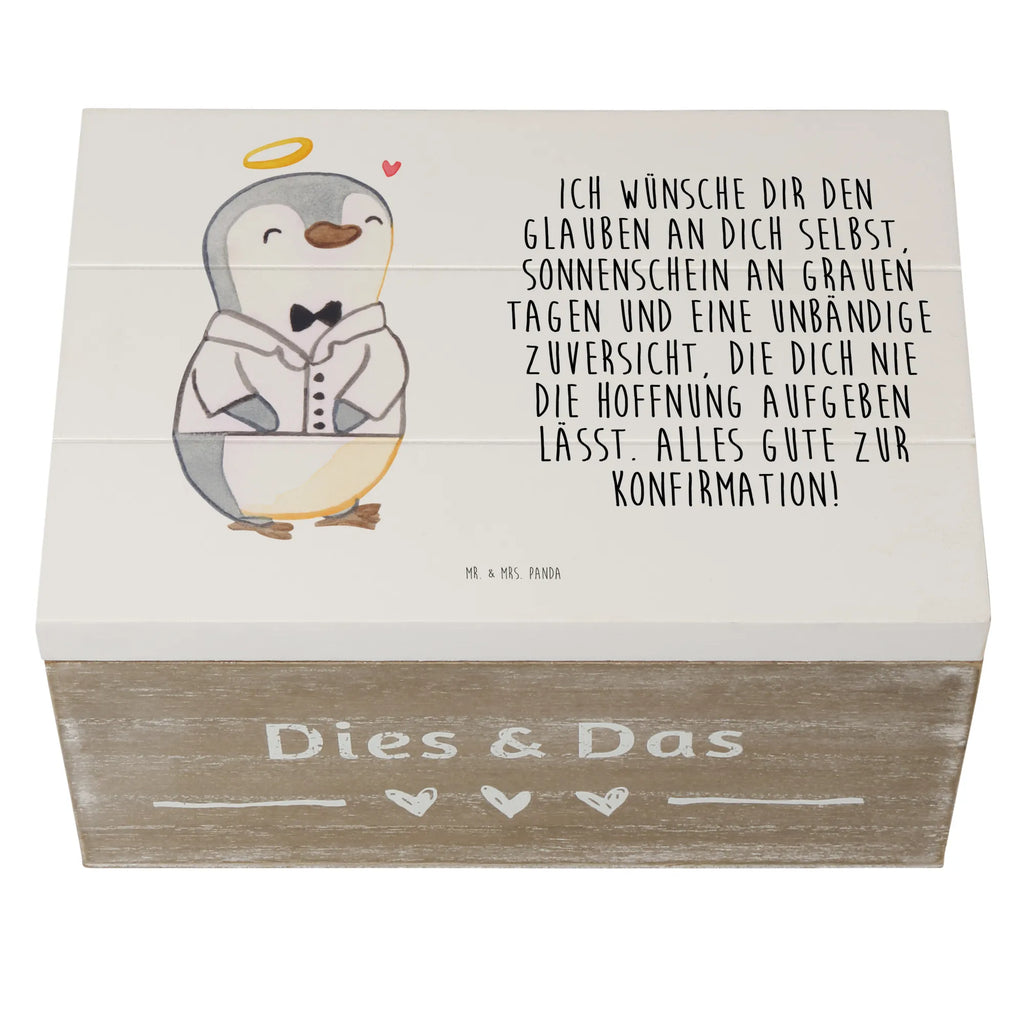 Holzkiste Pinguin Konfirmation Hemd Holzkiste, Kiste, Schatzkiste, Truhe, Schatulle, XXL, Erinnerungsbox, Erinnerungskiste, Dekokiste, Aufbewahrungsbox, Geschenkbox, Geschenkdose, Konfirmation, Kommunion, Jugendweihe, Konfirmation Geschenk, Sonnenschein, Zuversicht, Vertrauen, Hoffnung