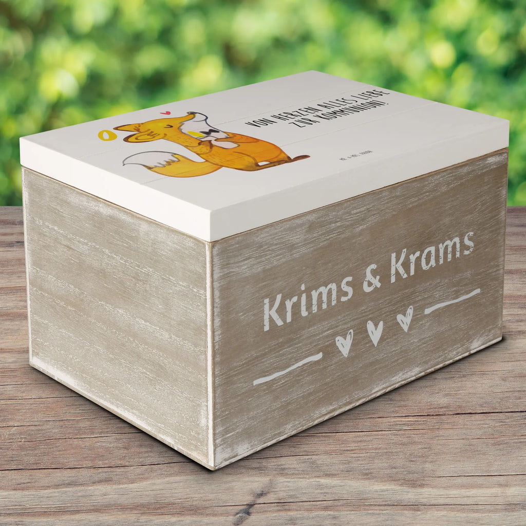 Holzkiste Fuchs Kommunion Holzkiste, Kiste, Schatzkiste, Truhe, Schatulle, XXL, Erinnerungsbox, Erinnerungskiste, Dekokiste, Aufbewahrungsbox, Geschenkbox, Geschenkdose, Konfirmation, Kommunion, Jugendweihe, Konfirmation Geschenk, Kommunion Geschenk, Kommunion Dankeschön, Glauben, Liebe, Gott, Gläubig