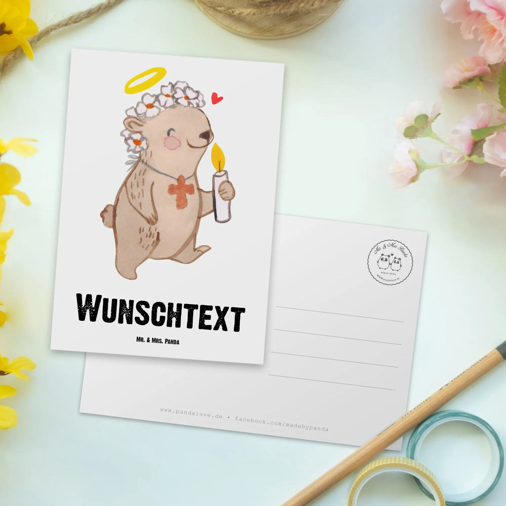 Personalisierte Postkarte Bär Kommunion Mädchen Postkarte mit Namen, Postkarte bedrucken, Postkarte mit Wunschtext, Postkarte personalisierbar, Geschenkkarte mit Namen, Grußkarte mit Namen, Karte mit Namen, Einladung mit Namen, Ansichtskarte mit Namen, Geschenkkarte mit Wunschtext, Grußkarte mit Wunschtext, Karte mit Wunschtext, Einladung mit Wunschtext, Ansichtskarte mit Wunschtext, Konfirmation, Kommunion, Jugendweihe, Konfirmation Geschenk, Kommunion Geschenk, Kommunion Dankeschön, Glauben, Liebe, Gott, Gläubig