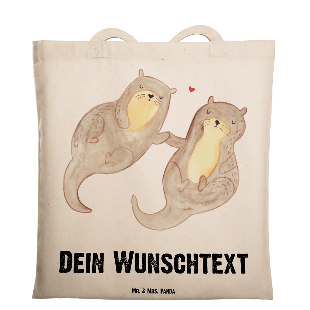 Personalisierte Tragetasche Otter händchenhaltend Personalisierte Beuteltasche, Personalisierter Beutel, Personalisierte Einkaufstasche, Personalisierter Jutebeutel, Personalisierter Stoffbeutel, Tragetasche mit Namen, Einkaufstasche mit Namen, Stoffbeutel mit Namen, Personalisierte Tasche, Personalisierte Jutetasche, Personalisierte Kindergartentasche, Otter, Fischotter, Seeotter, Otter Seeotter See Otter