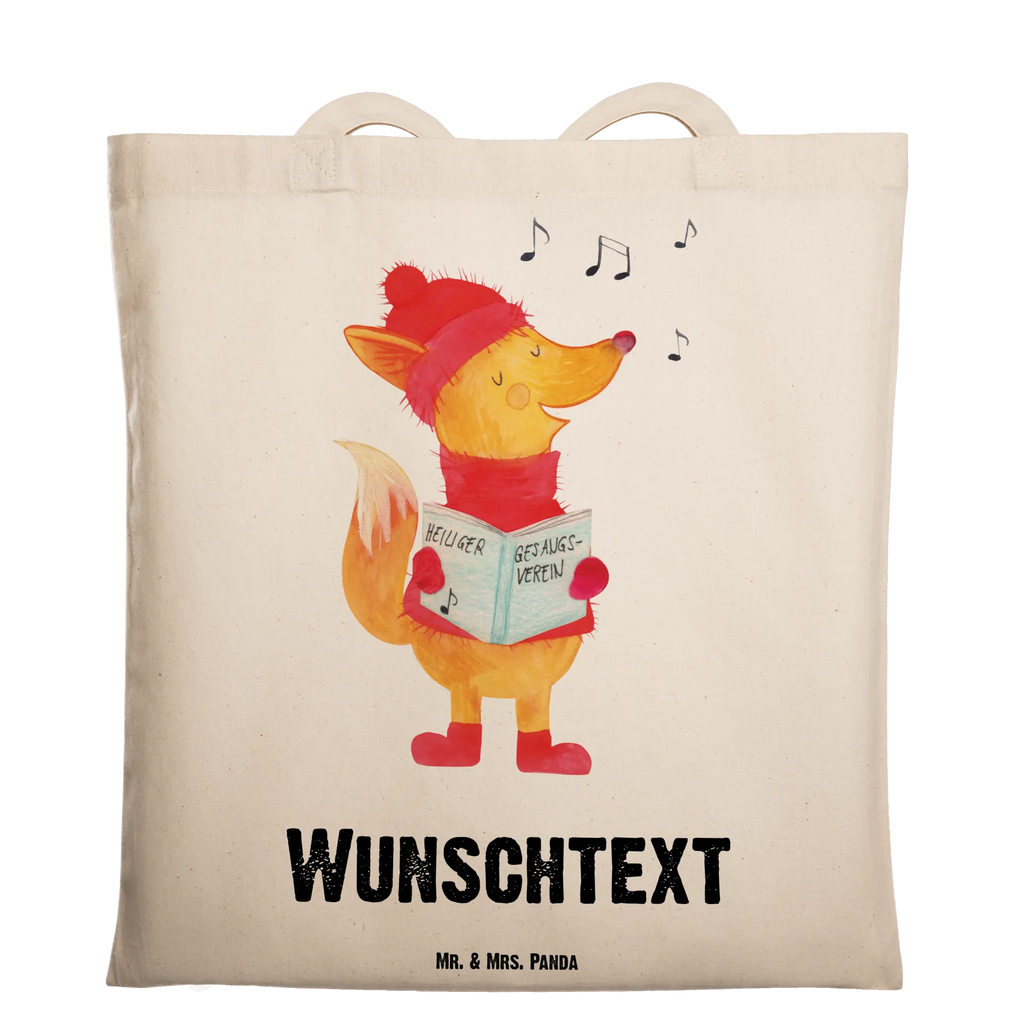 Personalisierte Tragetasche Fuchs Sänger Personalisierte Beuteltasche, Personalisierter Beutel, Personalisierte Einkaufstasche, Personalisierter Jutebeutel, Personalisierter Stoffbeutel, Tragetasche mit Namen, Einkaufstasche mit Namen, Stoffbeutel mit Namen, Personalisierte Tasche, Personalisierte Jutetasche, Personalisierte Kindergartentasche, Winter, Weihnachten, Weihnachtsdeko, Nikolaus, Advent, Heiligabend, Wintermotiv, Fuchs, Füchse, Sänger, Geschenk Sänger, Singen, Weihnachtslieder