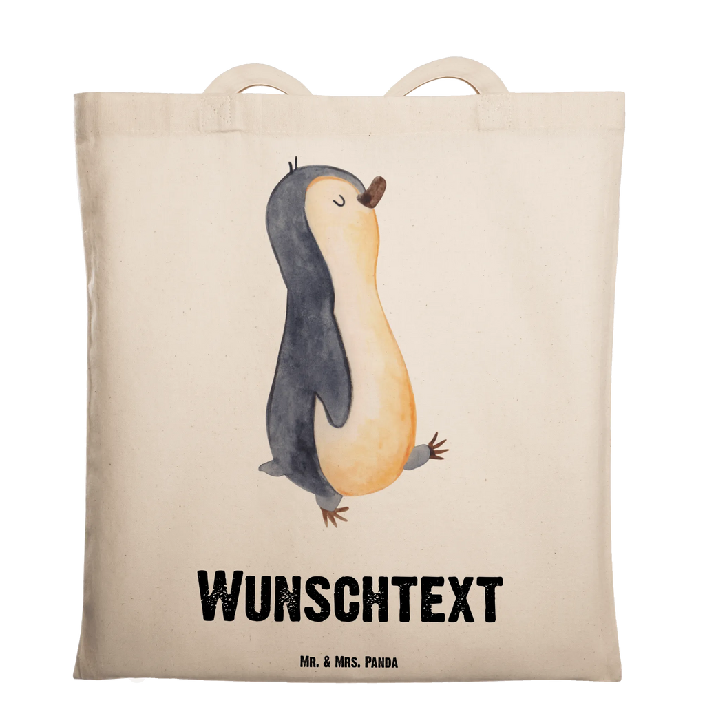 Personalisierte Tragetasche Pinguin marschierend Personalisierte Beuteltasche, Personalisierter Beutel, Personalisierte Einkaufstasche, Personalisierter Jutebeutel, Personalisierter Stoffbeutel, Tragetasche mit Namen, Einkaufstasche mit Namen, Stoffbeutel mit Namen, Personalisierte Tasche, Personalisierte Jutetasche, Personalisierte Kindergartentasche, Pinguin, Pinguine, Frühaufsteher, Langschläfer, Bruder, Schwester, Familie