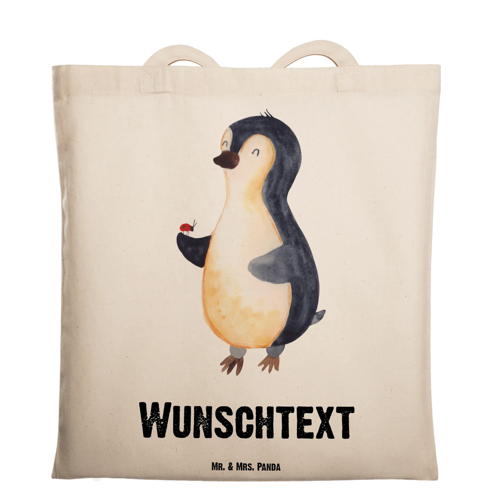 Personalisierte Tragetasche Pinguin Marienkäfer Personalisierte Beuteltasche, Personalisierter Beutel, Personalisierte Einkaufstasche, Personalisierter Jutebeutel, Personalisierter Stoffbeutel, Tragetasche mit Namen, Einkaufstasche mit Namen, Stoffbeutel mit Namen, Personalisierte Tasche, Personalisierte Jutetasche, Personalisierte Kindergartentasche, Pinguin, Pinguine, Marienkäfer, Liebe, Wunder, Glück, Freude, Lebensfreude