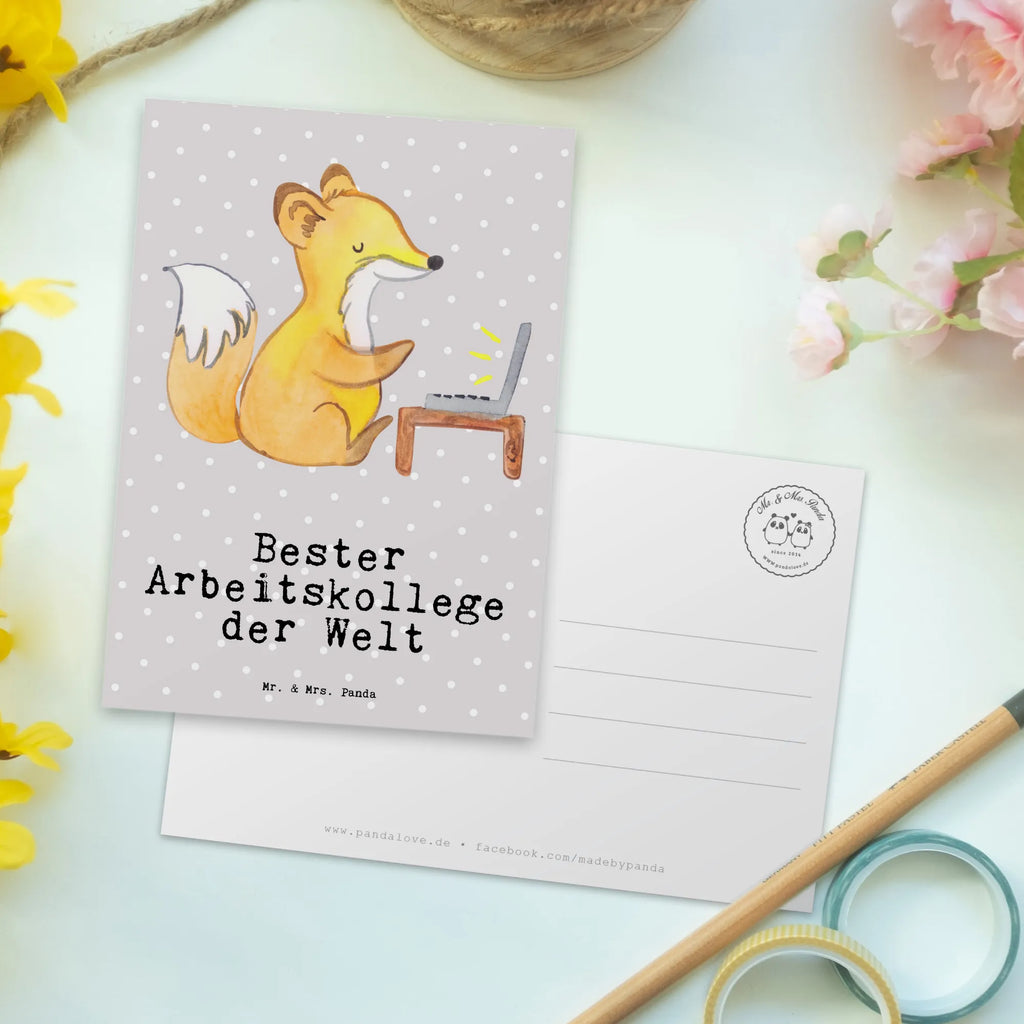 Postkarte Fuchs Bester Arbeitskollege der Welt Postkarte, Karte, Geschenkkarte, Grußkarte, Einladung, Ansichtskarte, Geburtstagskarte, Einladungskarte, Dankeskarte, Ansichtskarten, Einladung Geburtstag, Einladungskarten Geburtstag, für, Dankeschön, Geschenk, Schenken, Geburtstag, Geburtstagsgeschenk, Geschenkidee, Danke, Bedanken, Mitbringsel, Freude machen, Geschenktipp, Arbeitskollege, Kollege, Büro, Abschiedsgeschenk, Ruhestand, Arbeit, Mitarbeiter, Berufsgenosse, Beruf