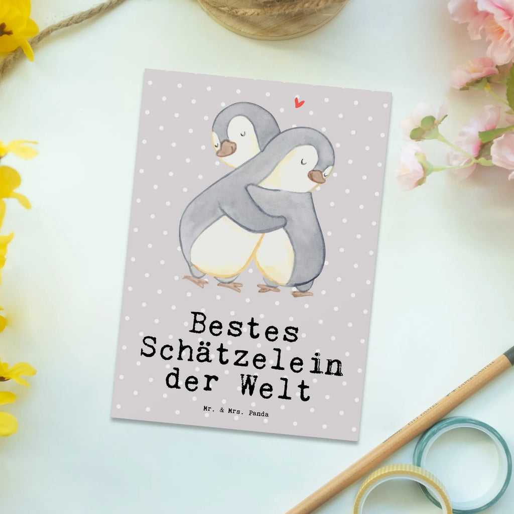 Postkarte Pinguin Bestes Schätzelein der Welt Postkarte, Karte, Geschenkkarte, Grußkarte, Einladung, Ansichtskarte, Geburtstagskarte, Einladungskarte, Dankeskarte, Ansichtskarten, Einladung Geburtstag, Einladungskarten Geburtstag, für, Dankeschön, Geschenk, Schenken, Geburtstag, Geburtstagsgeschenk, Geschenkidee, Danke, Bedanken, Mitbringsel, Freude machen, Geschenktipp, Schätzelein, Schätzchen, Schatz, Schatzi, Ehemann, Ehefrau, Freundin, Freund, Frau, Mann, Kosename, Hochzeitstag