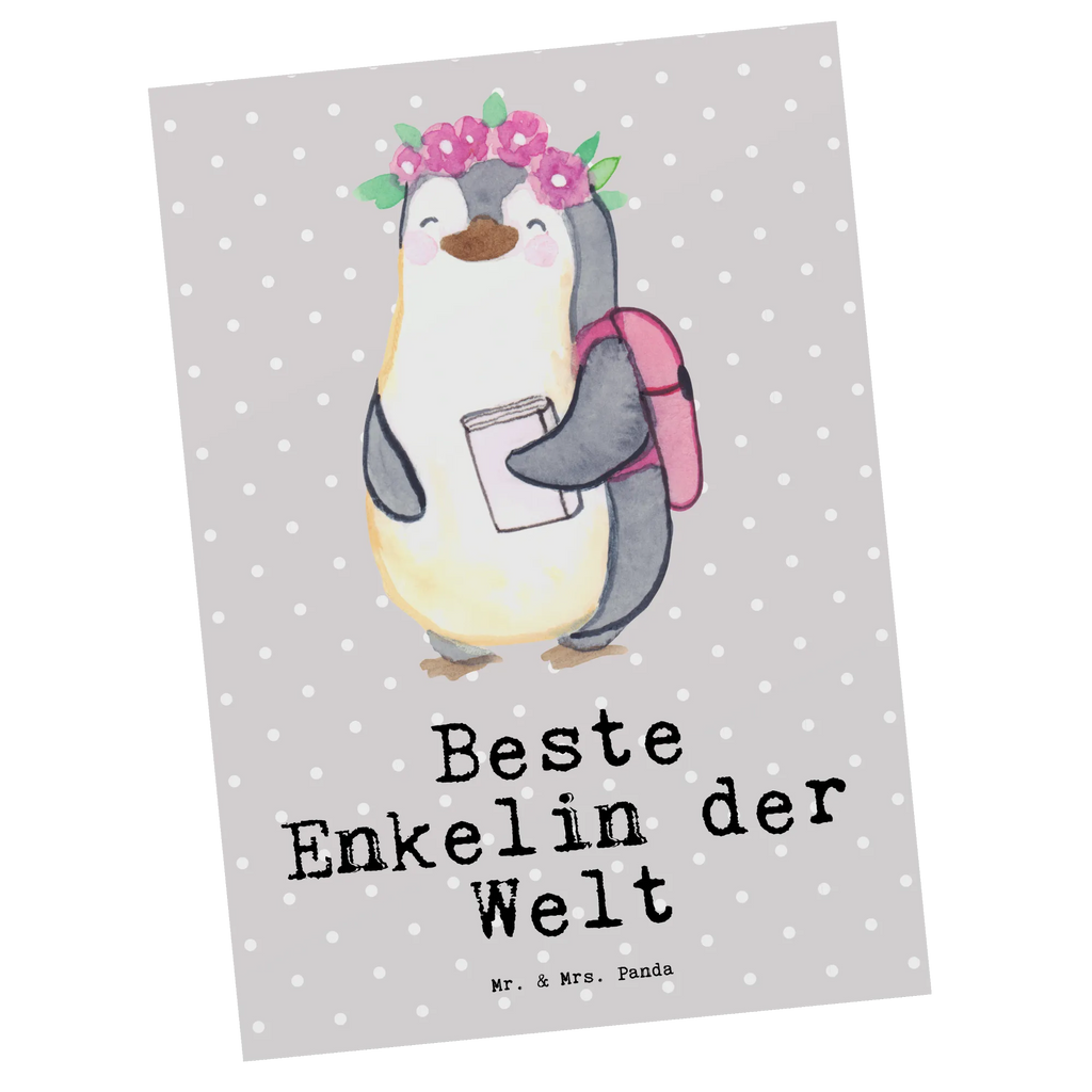 Postkarte Pinguin Beste Enkelin der Welt Postkarte, Karte, Geschenkkarte, Grußkarte, Einladung, Ansichtskarte, Geburtstagskarte, Einladungskarte, Dankeskarte, Ansichtskarten, Einladung Geburtstag, Einladungskarten Geburtstag, für, Dankeschön, Geschenk, Schenken, Geburtstag, Geburtstagsgeschenk, Geschenkidee, Danke, Bedanken, Mitbringsel, Freude machen, Geschenktipp, Enkelin, Enkelkind, Enkeltochter, Oma, Opa, Kind von Tochter, Kind von Sohn, Großtochter, Taufe