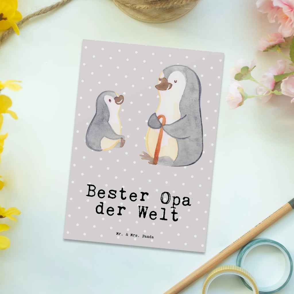 Postkarte Pinguin Bester Opa der Welt Postkarte, Karte, Geschenkkarte, Grußkarte, Einladung, Ansichtskarte, Geburtstagskarte, Einladungskarte, Dankeskarte, Ansichtskarten, Einladung Geburtstag, Einladungskarten Geburtstag, für, Dankeschön, Geschenk, Schenken, Geburtstag, Geburtstagsgeschenk, Geschenkidee, Danke, Bedanken, Mitbringsel, Freude machen, Geschenktipp, Großvater, Grossvater, Opa, Opi. Großpapa, Großeltern, Enkel, Enkelin, Enkelkind, Kleinigkeit, Oppa, Oppi, Bester