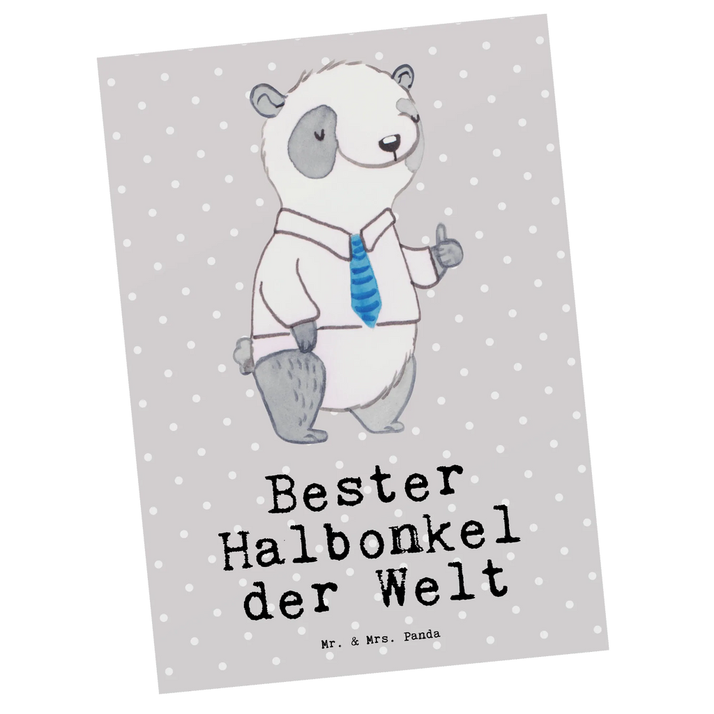 Postkarte Panda Bester Halbonkel der Welt Postkarte, Karte, Geschenkkarte, Grußkarte, Einladung, Ansichtskarte, Geburtstagskarte, Einladungskarte, Dankeskarte, Ansichtskarten, Einladung Geburtstag, Einladungskarten Geburtstag, für, Dankeschön, Geschenk, Schenken, Geburtstag, Geburtstagsgeschenk, Geschenkidee, Danke, Bedanken, Mitbringsel, Freude machen, Geschenktipp, Onkel, bester Onkel, Halbonkel, Stiefonkel, Stief, Stiefgeschwister, Familie, Kleinigkeit