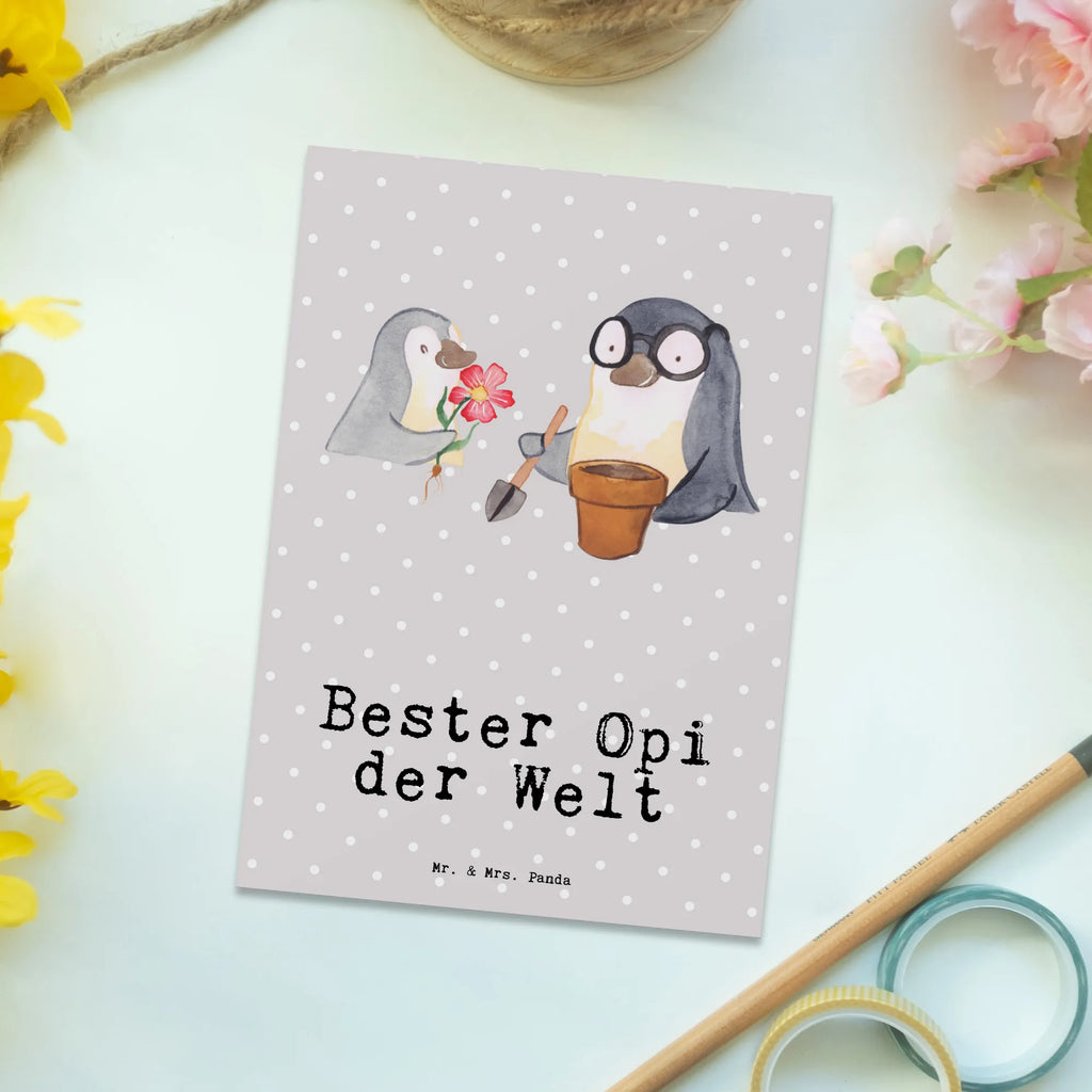 Postkarte Pinguin Bester Opi der Welt Postkarte, Karte, Geschenkkarte, Grußkarte, Einladung, Ansichtskarte, Geburtstagskarte, Einladungskarte, Dankeskarte, Ansichtskarten, Einladung Geburtstag, Einladungskarten Geburtstag, für, Dankeschön, Geschenk, Schenken, Geburtstag, Geburtstagsgeschenk, Geschenkidee, Danke, Bedanken, Mitbringsel, Freude machen, Geschenktipp, Großvater, Grossvater, Opa, Opi. Großpapa, Großeltern, Nichte, Neffe, Kleinigkeit, Oppa, Oppi, Bester