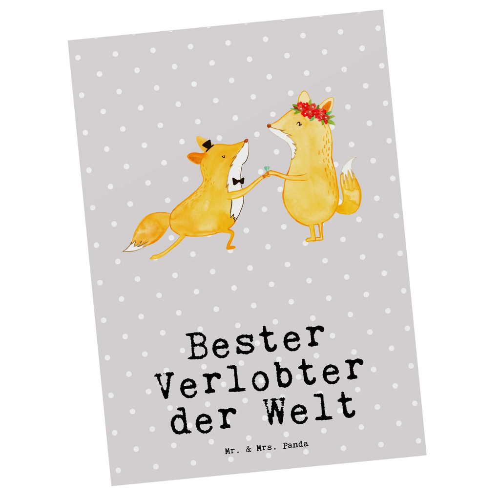 Postkarte Fuchs Bester Verlobter der Welt Postkarte, Karte, Geschenkkarte, Grußkarte, Einladung, Ansichtskarte, Geburtstagskarte, Einladungskarte, Dankeskarte, Ansichtskarten, Einladung Geburtstag, Einladungskarten Geburtstag, für, Dankeschön, Geschenk, Schenken, Geburtstag, Geburtstagsgeschenk, Geschenkidee, Danke, Bedanken, Mitbringsel, Freude machen, Geschenktipp, Verlobter, Verloben, Verlobung, Traummann, Mann, Freund, Ehemann, Zukünftiger, Hochzeit, Ehe