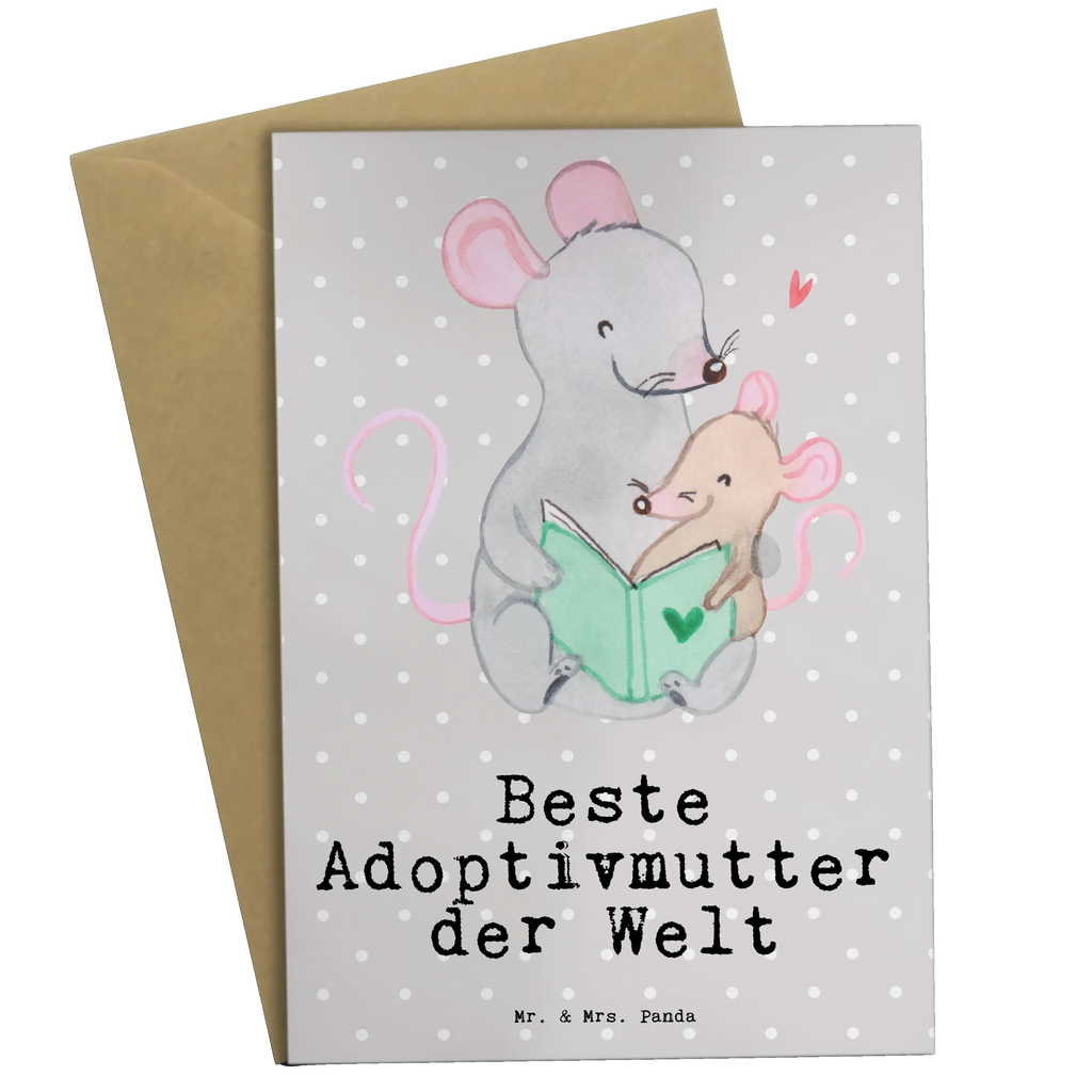 Grußkarte Maus Beste Adoptivmutter der Welt Grußkarte, Klappkarte, Einladungskarte, Glückwunschkarte, Hochzeitskarte, Geburtstagskarte, Karte, Ansichtskarten, für, Dankeschön, Geschenk, Schenken, Geburtstag, Geburtstagsgeschenk, Geschenkidee, Danke, Bedanken, Mitbringsel, Freude machen, Geschenktipp, Adoptivmutter, Adoptivmama, adoptiert, Mama, Mami, Mutter, Muttertag, Mutti, Ma, Tochter, Sohn, Beste Mama, Beste, Supermama