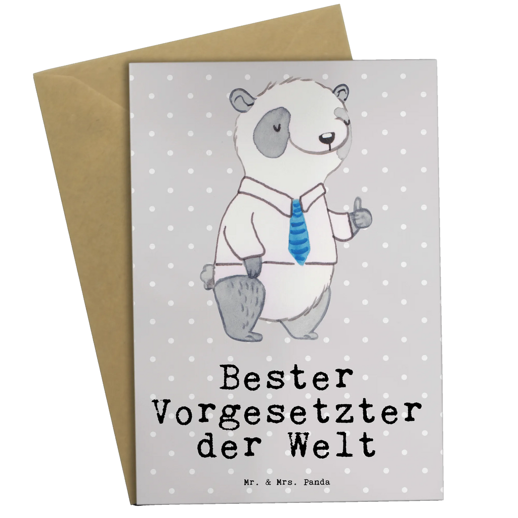 Grußkarte Panda Bester Vorgesetzter der Welt Grußkarte, Klappkarte, Einladungskarte, Glückwunschkarte, Hochzeitskarte, Geburtstagskarte, Karte, Ansichtskarten, für, Dankeschön, Geschenk, Schenken, Geburtstag, Geburtstagsgeschenk, Geschenkidee, Danke, Bedanken, Mitbringsel, Freude machen, Geschenktipp, Chef, Boss, Abschiedsgeschenk, Abteilungsleiter, Kollege, Vorgesetzter, Vorgesetzte, Arbeit, Leiter, Arbeitgeber, Führungskraft