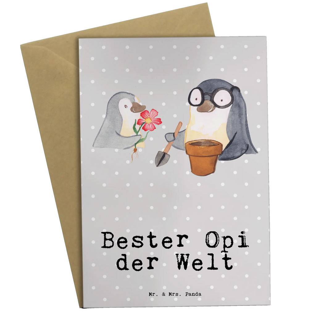 Grußkarte Pinguin Bester Opi der Welt Grußkarte, Klappkarte, Einladungskarte, Glückwunschkarte, Hochzeitskarte, Geburtstagskarte, Karte, Ansichtskarten, für, Dankeschön, Geschenk, Schenken, Geburtstag, Geburtstagsgeschenk, Geschenkidee, Danke, Bedanken, Mitbringsel, Freude machen, Geschenktipp, Großvater, Grossvater, Opa, Opi. Großpapa, Großeltern, Nichte, Neffe, Kleinigkeit, Oppa, Oppi, Bester