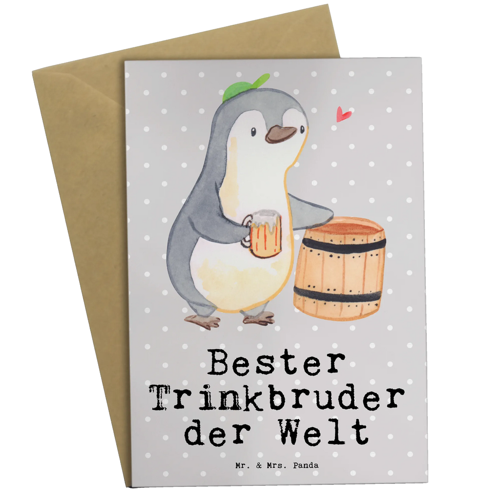 Grußkarte Pinguin Bester Trinkbruder der Welt Grußkarte, Klappkarte, Einladungskarte, Glückwunschkarte, Hochzeitskarte, Geburtstagskarte, Karte, Ansichtskarten, für, Dankeschön, Geschenk, Schenken, Geburtstag, Geburtstagsgeschenk, Geschenkidee, Danke, Bedanken, Mitbringsel, Freude machen, Geschenktipp, Trinkbruder, Trinkkumpel, Kumpel, Saufkumpane, Kumpane, Trinken, Party, Kleinigkeit