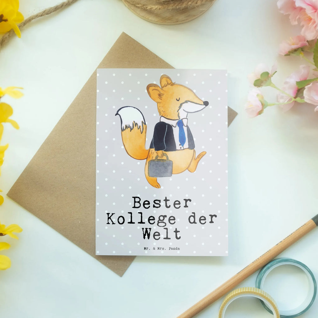 Grußkarte Fuchs Bester Kollege der Welt Grußkarte, Klappkarte, Einladungskarte, Glückwunschkarte, Hochzeitskarte, Geburtstagskarte, Karte, Ansichtskarten, für, Dankeschön, Geschenk, Schenken, Geburtstag, Geburtstagsgeschenk, Geschenkidee, Danke, Bedanken, Mitbringsel, Freude machen, Geschenktipp, Arbeitskollege, Kollege, Büro, Abschiedsgeschenk, Ruhestand, Arbeit, Mitarbeiter, Berufsgenosse, Beruf