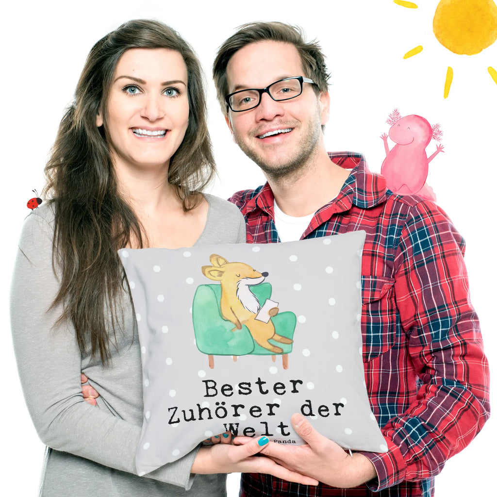 40x40 Kissen Fuchs Bester Zuhörer der Welt Kissenhülle, Kopfkissen, Sofakissen, Dekokissen, Motivkissen, sofakissen, sitzkissen, Kissen, Kissenbezüge, Kissenbezug 40x40, Kissen 40x40, Kissenhülle 40x40, Zierkissen, Couchkissen, Dekokissen Sofa, Sofakissen 40x40, Dekokissen 40x40, Kopfkissen 40x40, Kissen 40x40 Waschbar, für, Dankeschön, Geschenk, Schenken, Geburtstag, Geburtstagsgeschenk, Geschenkidee, Danke, Bedanken, Mitbringsel, Freude machen, Geschenktipp, Zuhörer, Freund, Freundin, offenes Ohr, Hilfsbereit, Hilfe