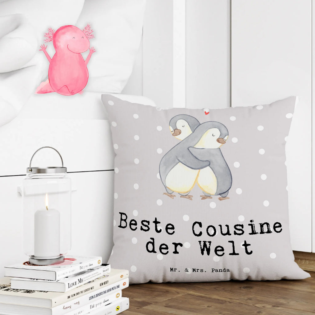 40x40 Kissen Pinguin Beste Cousine der Welt Kissenhülle, Kopfkissen, Sofakissen, Dekokissen, Motivkissen, sofakissen, sitzkissen, Kissen, Kissenbezüge, Kissenbezug 40x40, Kissen 40x40, Kissenhülle 40x40, Zierkissen, Couchkissen, Dekokissen Sofa, Sofakissen 40x40, Dekokissen 40x40, Kopfkissen 40x40, Kissen 40x40 Waschbar, für, Dankeschön, Geschenk, Schenken, Geburtstag, Geburtstagsgeschenk, Geschenkidee, Danke, Bedanken, Mitbringsel, Freude machen, Geschenktipp, Cousine, Kusine, Kousine, Cousinchen, Tochter von Onkel, Tochter von Tante, Familie, Verwandtschaft, Cousin