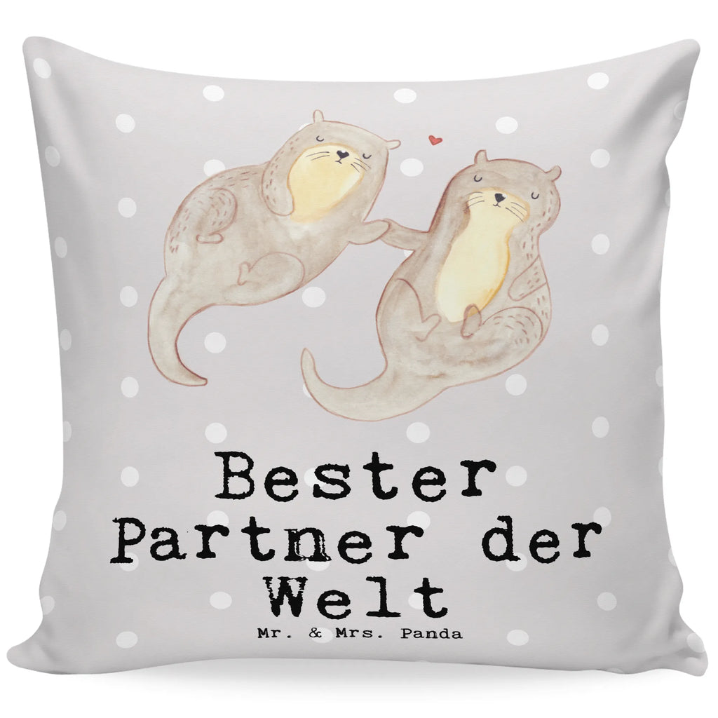 40x40 Kissen Otter Bester Partner der Welt Kissenhülle, Kopfkissen, Sofakissen, Dekokissen, Motivkissen, sofakissen, sitzkissen, Kissen, Kissenbezüge, Kissenbezug 40x40, Kissen 40x40, Kissenhülle 40x40, Zierkissen, Couchkissen, Dekokissen Sofa, Sofakissen 40x40, Dekokissen 40x40, Kopfkissen 40x40, Kissen 40x40 Waschbar, für, Dankeschön, Geschenk, Schenken, Geburtstag, Geburtstagsgeschenk, Geschenkidee, Danke, Bedanken, Mitbringsel, Freude machen, Geschenktipp, Partner, Ehepartner, Mann, Frau, Ehefrau, Ehemann. Freundin, Freund, Lebensgefährte, Paar, Liebe