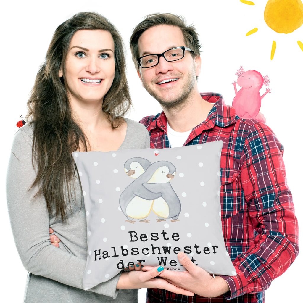 40x40 Kissen Pinguin Beste Halbschwester der Welt Kissenhülle, Kopfkissen, Sofakissen, Dekokissen, Motivkissen, sofakissen, sitzkissen, Kissen, Kissenbezüge, Kissenbezug 40x40, Kissen 40x40, Kissenhülle 40x40, Zierkissen, Couchkissen, Dekokissen Sofa, Sofakissen 40x40, Dekokissen 40x40, Kopfkissen 40x40, Kissen 40x40 Waschbar, für, Dankeschön, Geschenk, Schenken, Geburtstag, Geburtstagsgeschenk, Geschenkidee, Danke, Bedanken, Mitbringsel, Freude machen, Geschenktipp, Halbschwester, Stiefschwester, Stiefgeschwister, Schwestern, Schwester, Geschwister, Schwesterherz, Sister, Familie, Kleinigkeit, Beste, Tochter, Liebe, Kinder