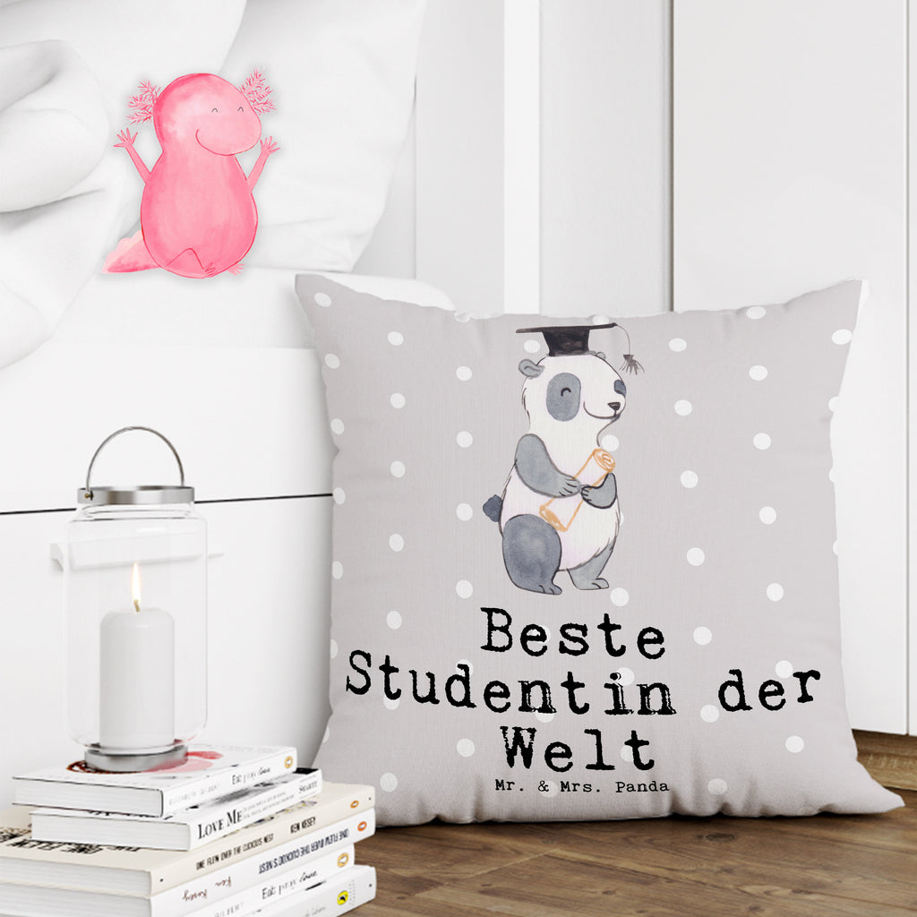 40x40 Kissen Panda Beste Studentin der Welt Kissenhülle, Kopfkissen, Sofakissen, Dekokissen, Motivkissen, sofakissen, sitzkissen, Kissen, Kissenbezüge, Kissenbezug 40x40, Kissen 40x40, Kissenhülle 40x40, Zierkissen, Couchkissen, Dekokissen Sofa, Sofakissen 40x40, Dekokissen 40x40, Kopfkissen 40x40, Kissen 40x40 Waschbar, für, Dankeschön, Geschenk, Schenken, Geburtstag, Geburtstagsgeschenk, Geschenkidee, Danke, Bedanken, Mitbringsel, Freude machen, Geschenktipp, Studentin, Studium, Tochter, Spaß, Musterschülerin, lustig, Studienabschluss, witzig, Universität, Abschluss, Alumni, Uni, Studenten, Hochschule