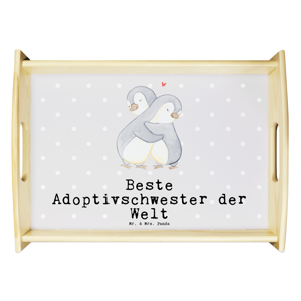 Serviertablett Pinguin Beste Adoptivschwester der Welt Serviertablett, Tablett, Holztablett, Küchentablett, Dekotablett, Frühstückstablett, für, Dankeschön, Geschenk, Schenken, Geburtstag, Geburtstagsgeschenk, Geschenkidee, Danke, Bedanken, Mitbringsel, Freude machen, Geschenktipp, Adoptivschwester, Adoptiv, adoptiert, Schwester, Geschwister, Schwesterherz, Sister, Familie, Kleinigkeit, Beste, Tochter