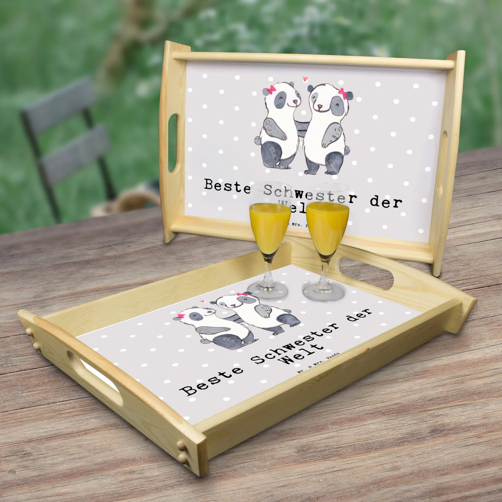 Serviertablett Panda Beste Schwester der Welt Serviertablett, Tablett, Holztablett, Küchentablett, Dekotablett, Frühstückstablett, für, Dankeschön, Geschenk, Schenken, Geburtstag, Geburtstagsgeschenk, Geschenkidee, Danke, Bedanken, Mitbringsel, Freude machen, Geschenktipp, Schwestern, Schwester, Geschwister, Schwesterherz, Sister, Familie, Kleinigkeit, Beste, Tochter, Liebe, Kinder