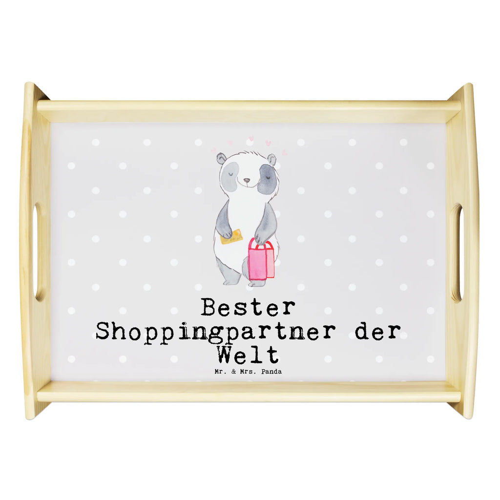 Serviertablett Panda Bester Shoppingpartner der Welt Serviertablett, Tablett, Holztablett, Küchentablett, Dekotablett, Frühstückstablett, für, Dankeschön, Geschenk, Schenken, Geburtstag, Geburtstagsgeschenk, Geschenkidee, Danke, Bedanken, Mitbringsel, Freude machen, Geschenktipp, Shoppingpartner, Shoppen, Begleitung, Partner, Freundin, Freund, bff, Shopping, Einkaufen, Shopping-Queen, Queen, Bester