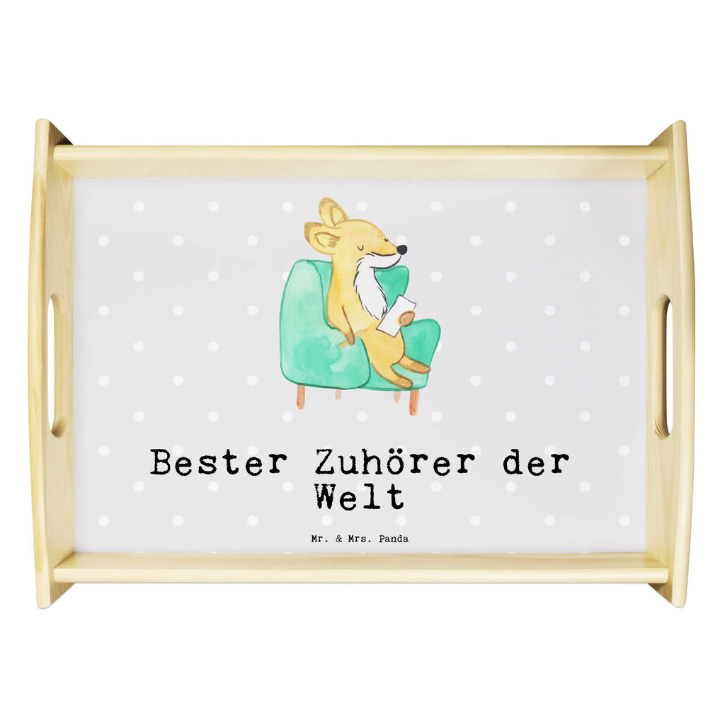 Serviertablett Fuchs Bester Zuhörer der Welt Serviertablett, Tablett, Holztablett, Küchentablett, Dekotablett, Frühstückstablett, für, Dankeschön, Geschenk, Schenken, Geburtstag, Geburtstagsgeschenk, Geschenkidee, Danke, Bedanken, Mitbringsel, Freude machen, Geschenktipp, Zuhörer, Freund, Freundin, offenes Ohr, Hilfsbereit, Hilfe