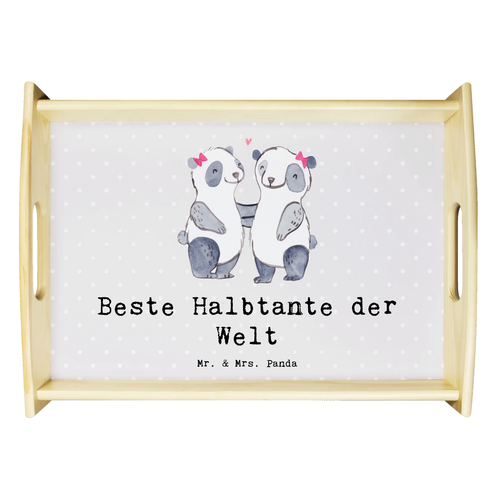 Serviertablett Panda Beste Halbtante der Welt Serviertablett, Tablett, Holztablett, Küchentablett, Dekotablett, Frühstückstablett, für, Dankeschön, Geschenk, Schenken, Geburtstag, Geburtstagsgeschenk, Geschenkidee, Danke, Bedanken, Mitbringsel, Freude machen, Geschenktipp, Halbtante, Tante, beste Tante, Stieftante, Stief, Stiefgeschwister, Familie, Kleinigkeit