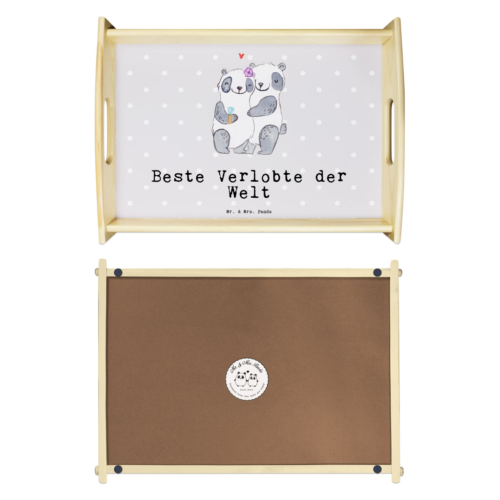 Serviertablett Panda Beste Verlobte der Welt Serviertablett, Tablett, Holztablett, Küchentablett, Dekotablett, Frühstückstablett, für, Dankeschön, Geschenk, Schenken, Geburtstag, Geburtstagsgeschenk, Geschenkidee, Danke, Bedanken, Mitbringsel, Freude machen, Geschenktipp, Verlobte, Verloben, Verlobung, Traumfrau, Frau, Freundin, Ehefrau, Zukünftige, Hochzeit, Ehe