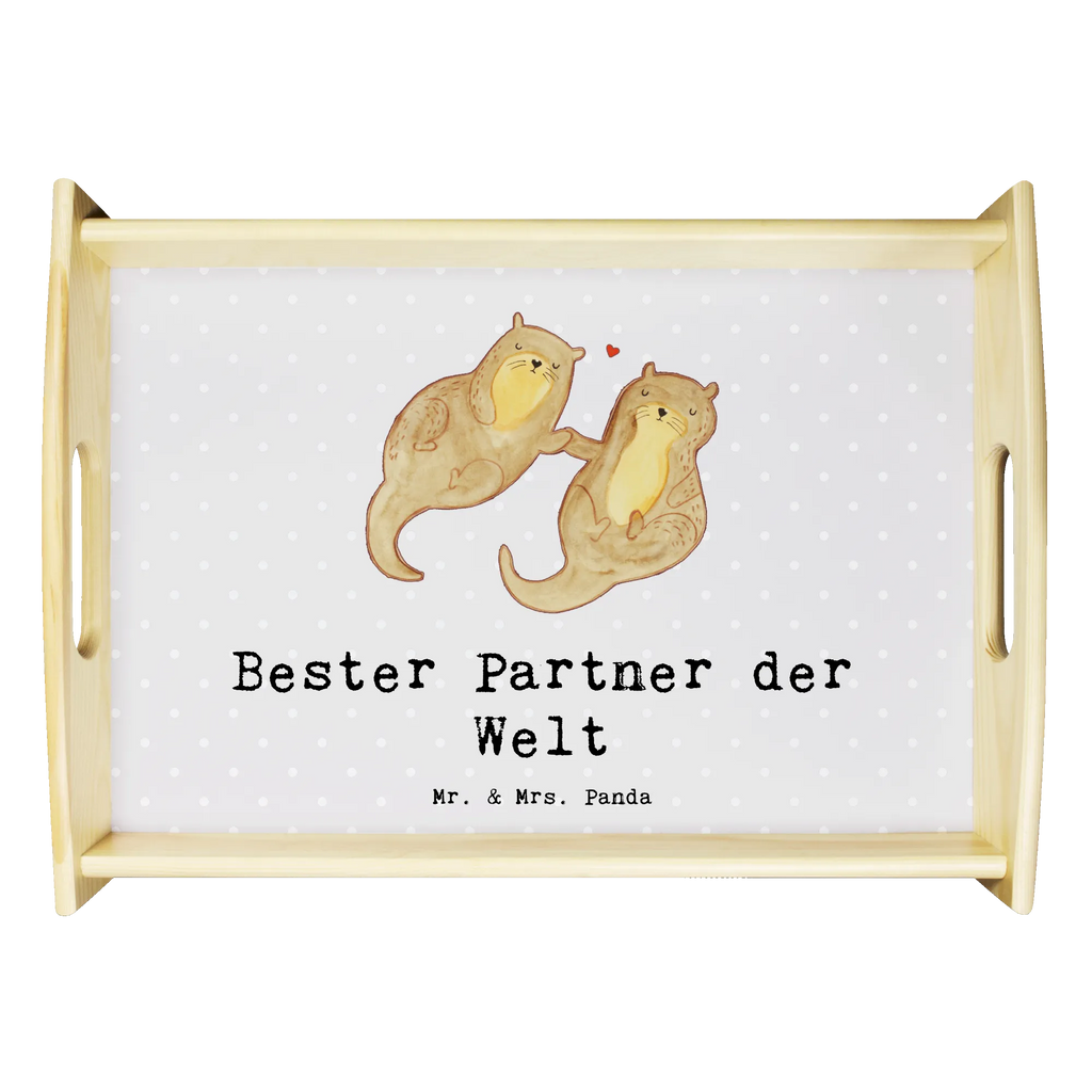 Serviertablett Otter Bester Partner der Welt Serviertablett, Tablett, Holztablett, Küchentablett, Dekotablett, Frühstückstablett, für, Dankeschön, Geschenk, Schenken, Geburtstag, Geburtstagsgeschenk, Geschenkidee, Danke, Bedanken, Mitbringsel, Freude machen, Geschenktipp, Partner, Ehepartner, Mann, Frau, Ehefrau, Ehemann. Freundin, Freund, Lebensgefährte, Paar, Liebe