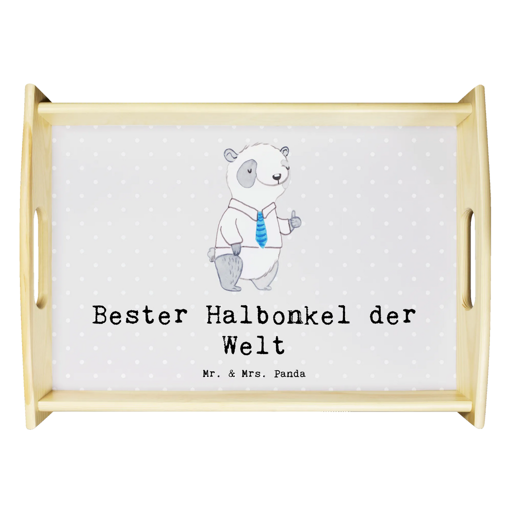 Serviertablett Panda Bester Halbonkel der Welt Serviertablett, Tablett, Holztablett, Küchentablett, Dekotablett, Frühstückstablett, für, Dankeschön, Geschenk, Schenken, Geburtstag, Geburtstagsgeschenk, Geschenkidee, Danke, Bedanken, Mitbringsel, Freude machen, Geschenktipp, Onkel, bester Onkel, Halbonkel, Stiefonkel, Stief, Stiefgeschwister, Familie, Kleinigkeit