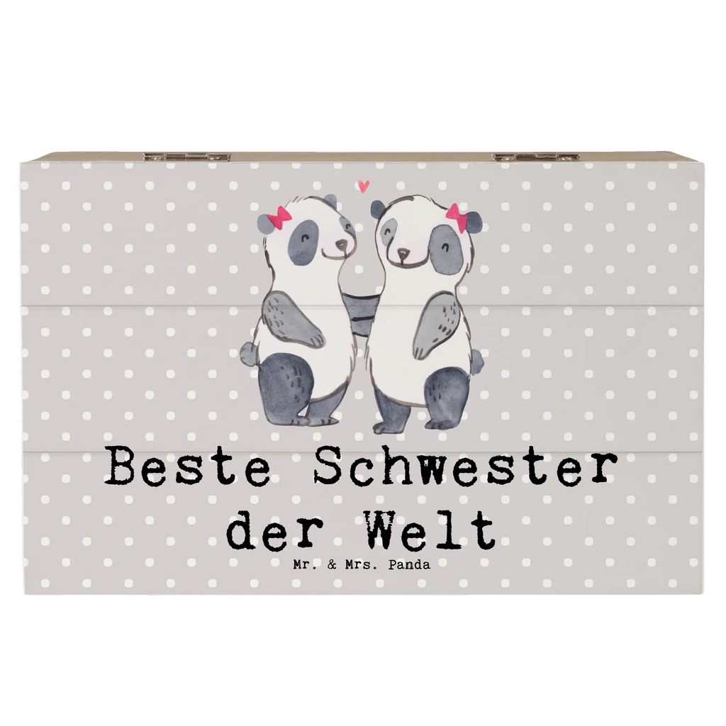 Holzkiste Panda Beste Schwester der Welt Holzkiste, Kiste, Schatzkiste, Truhe, Schatulle, XXL, Erinnerungsbox, Erinnerungskiste, Dekokiste, Aufbewahrungsbox, Geschenkbox, Geschenkdose, für, Dankeschön, Geschenk, Schenken, Geburtstag, Geburtstagsgeschenk, Geschenkidee, Danke, Bedanken, Mitbringsel, Freude machen, Geschenktipp, Schwestern, Schwester, Geschwister, Schwesterherz, Sister, Familie, Kleinigkeit, Beste, Tochter, Liebe, Kinder