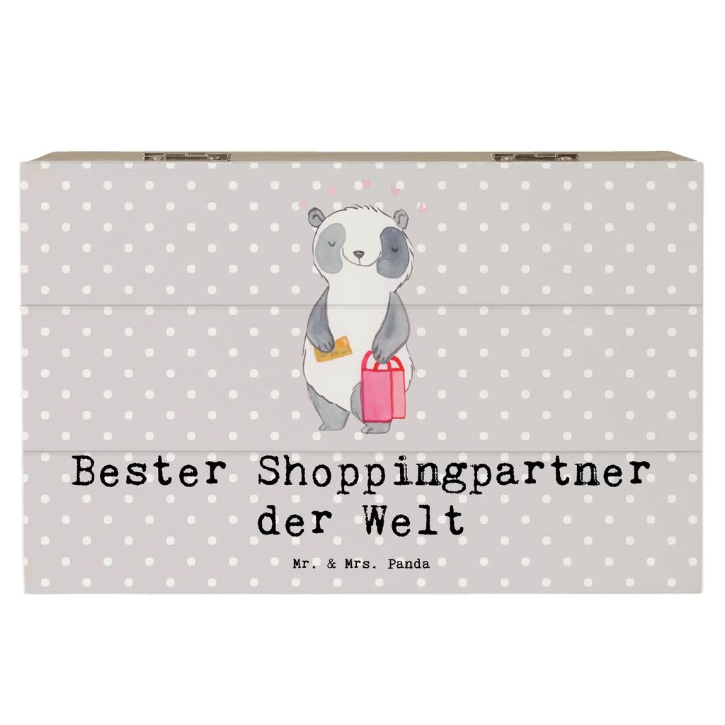 Holzkiste Panda Bester Shoppingpartner der Welt Holzkiste, Kiste, Schatzkiste, Truhe, Schatulle, XXL, Erinnerungsbox, Erinnerungskiste, Dekokiste, Aufbewahrungsbox, Geschenkbox, Geschenkdose, für, Dankeschön, Geschenk, Schenken, Geburtstag, Geburtstagsgeschenk, Geschenkidee, Danke, Bedanken, Mitbringsel, Freude machen, Geschenktipp, Shoppingpartner, Shoppen, Begleitung, Partner, Freundin, Freund, bff, Shopping, Einkaufen, Shopping-Queen, Queen, Bester