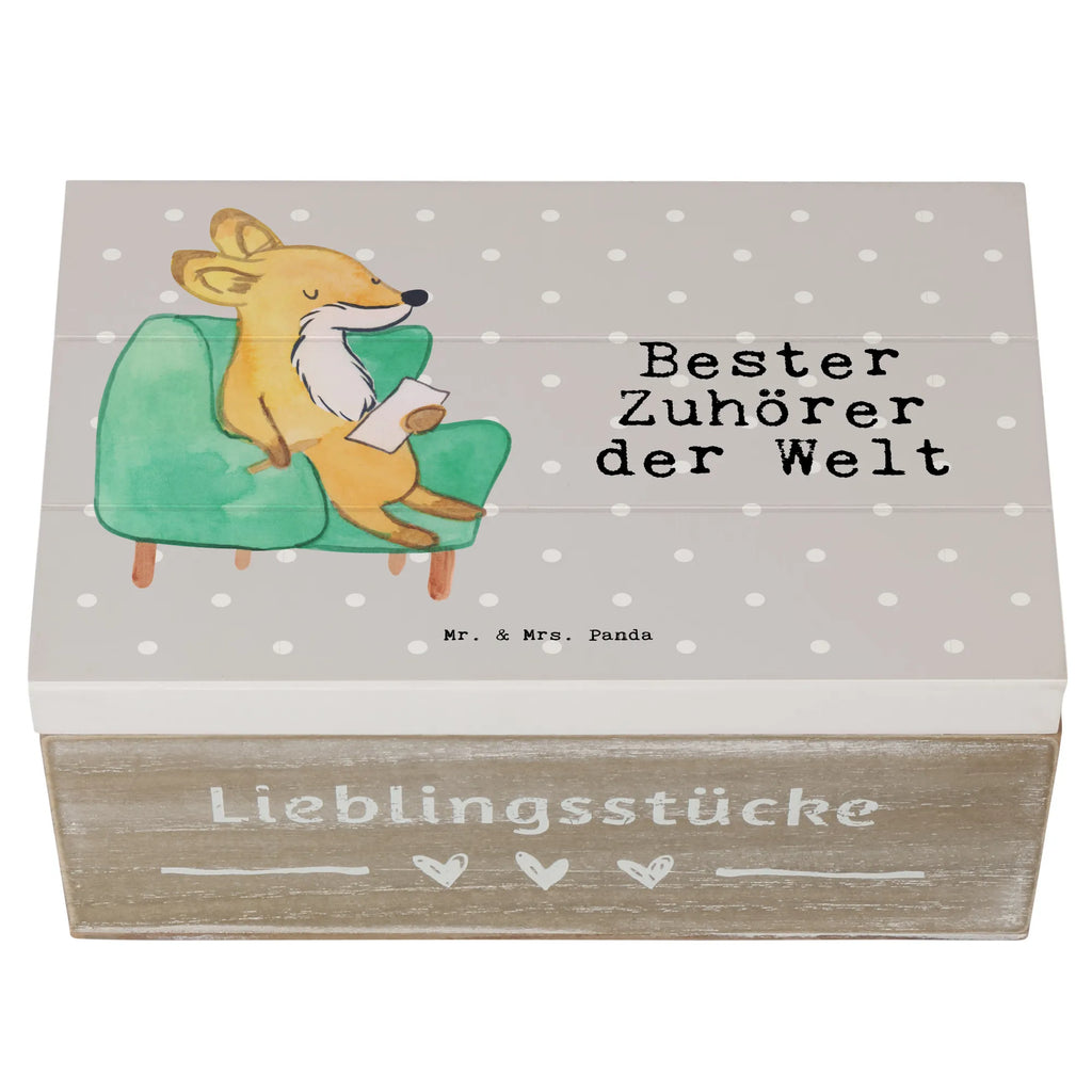 Holzkiste Fuchs Bester Zuhörer der Welt Holzkiste, Kiste, Schatzkiste, Truhe, Schatulle, XXL, Erinnerungsbox, Erinnerungskiste, Dekokiste, Aufbewahrungsbox, Geschenkbox, Geschenkdose, für, Dankeschön, Geschenk, Schenken, Geburtstag, Geburtstagsgeschenk, Geschenkidee, Danke, Bedanken, Mitbringsel, Freude machen, Geschenktipp, Zuhörer, Freund, Freundin, offenes Ohr, Hilfsbereit, Hilfe