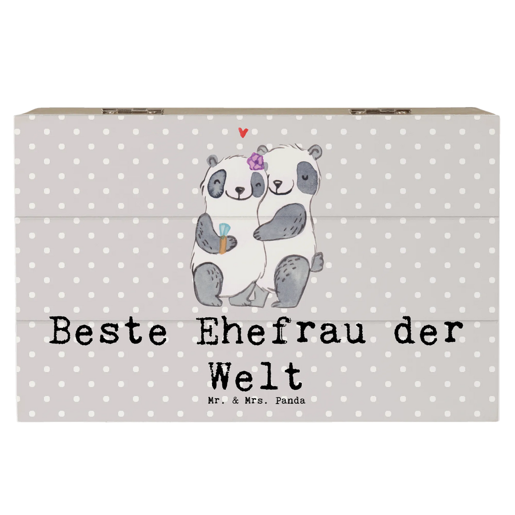 Holzkiste Panda Beste Ehefrau der Welt Holzkiste, Kiste, Schatzkiste, Truhe, Schatulle, XXL, Erinnerungsbox, Erinnerungskiste, Dekokiste, Aufbewahrungsbox, Geschenkbox, Geschenkdose, für, Dankeschön, Geschenk, Schenken, Geburtstag, Geburtstagsgeschenk, Geschenkidee, Danke, Bedanken, Mitbringsel, Freude machen, Geschenktipp, Ehefrau, Beste, Frau, Partnerin, Freundin, Traumfrau, Hochzeit, Liebling, Ehepartner, Ehe, Gattin, Lebensgefährtin, Braut, Kleinigkeit