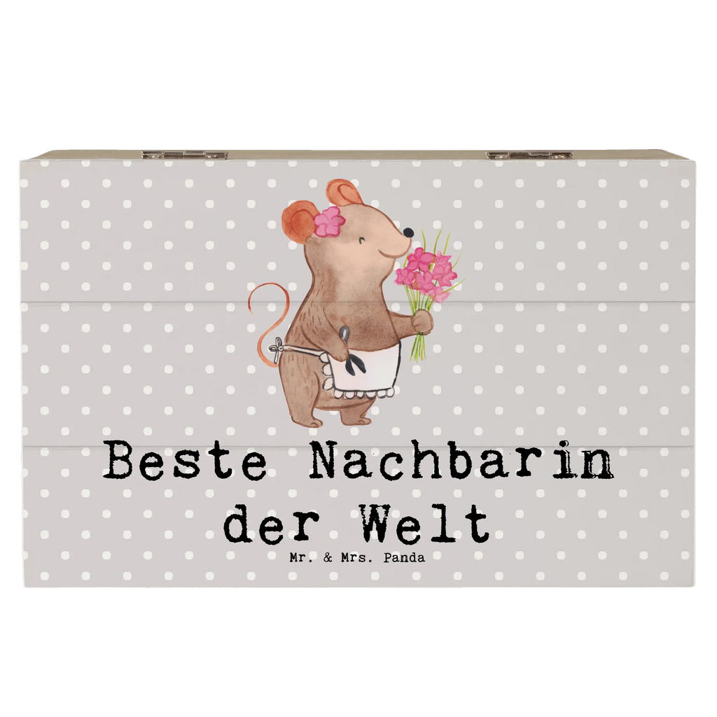 Holzkiste Maus Beste Nachbarin der Welt Holzkiste, Kiste, Schatzkiste, Truhe, Schatulle, XXL, Erinnerungsbox, Erinnerungskiste, Dekokiste, Aufbewahrungsbox, Geschenkbox, Geschenkdose, für, Dankeschön, Geschenk, Schenken, Geburtstag, Geburtstagsgeschenk, Geschenkidee, Danke, Bedanken, Mitbringsel, Freude machen, Geschenktipp, Nachbarin, Nachbarn, Nachbarschaft, Freundin, Angrenzer, Anwohnerin, Bewohnerin, Freundschaft