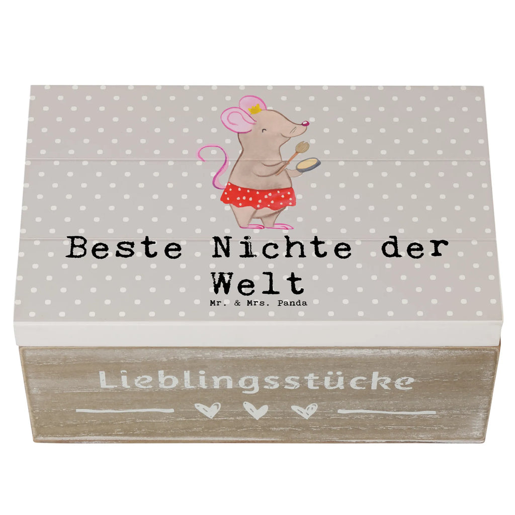 Holzkiste Maus Beste Nichte der Welt Holzkiste, Kiste, Schatzkiste, Truhe, Schatulle, XXL, Erinnerungsbox, Erinnerungskiste, Dekokiste, Aufbewahrungsbox, Geschenkbox, Geschenkdose, für, Dankeschön, Geschenk, Schenken, Geburtstag, Geburtstagsgeschenk, Geschenkidee, Danke, Bedanken, Mitbringsel, Freude machen, Geschenktipp, Nichte, Onkel, Tante, Patentante, Patenonkel, Patenkind, Taufe, Tochter der Schwester, Tochter des Bruders, Beste