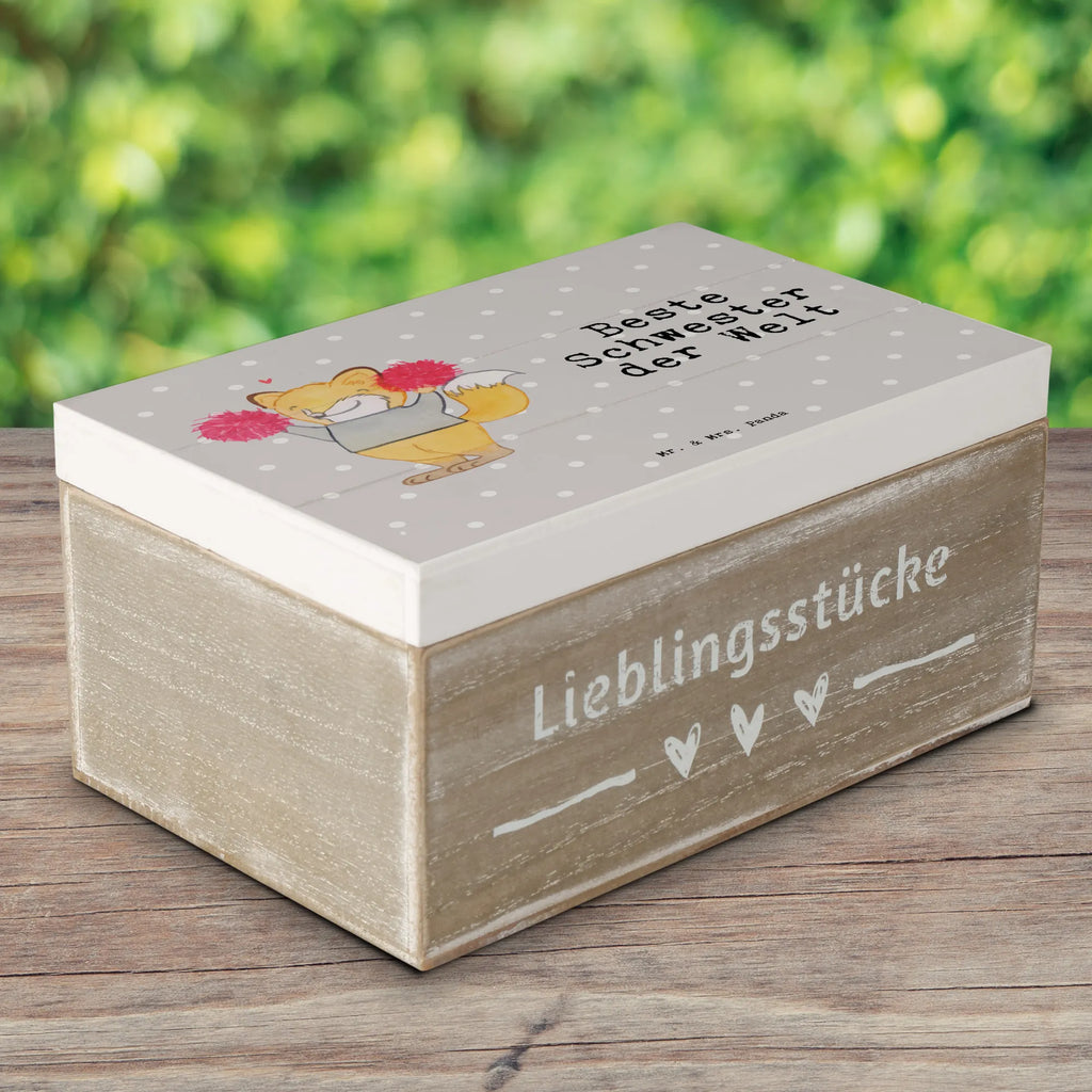 Holzkiste Fuchs Beste Schwester der Welt Holzkiste, Kiste, Schatzkiste, Truhe, Schatulle, XXL, Erinnerungsbox, Erinnerungskiste, Dekokiste, Aufbewahrungsbox, Geschenkbox, Geschenkdose, für, Dankeschön, Geschenk, Schenken, Geburtstag, Geburtstagsgeschenk, Geschenkidee, Danke, Bedanken, Mitbringsel, Freude machen, Geschenktipp, Schwester, Geschwister, Schwesterherz, Sister, Familie, Kleinigkeit, Beste, Tochter