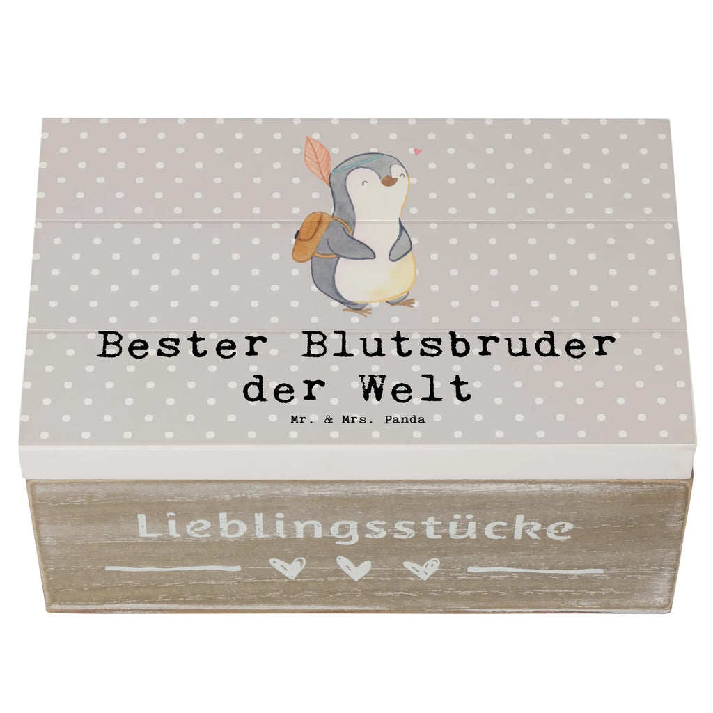 Holzkiste Pinguin Bester Blutsbruder der Welt Holzkiste, Kiste, Schatzkiste, Truhe, Schatulle, XXL, Erinnerungsbox, Erinnerungskiste, Dekokiste, Aufbewahrungsbox, Geschenkbox, Geschenkdose, für, Dankeschön, Geschenk, Schenken, Geburtstag, Geburtstagsgeschenk, Geschenkidee, Danke, Bedanken, Mitbringsel, Freude machen, Geschenktipp, Blutsbruder, Blutsgeschwister, Freund, Brüder, Geschwister, Bruderherz, Brother, Familie, Kleinigkeit, Bester, Sido