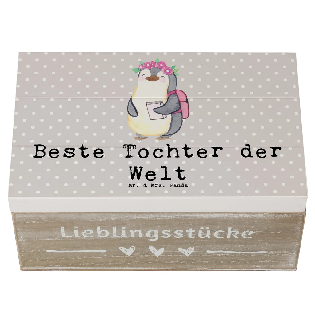 Holzkiste Pinguin Beste Tochter der Welt Holzkiste, Kiste, Schatzkiste, Truhe, Schatulle, XXL, Erinnerungsbox, Erinnerungskiste, Dekokiste, Aufbewahrungsbox, Geschenkbox, Geschenkdose, für, Dankeschön, Geschenk, Schenken, Geburtstag, Geburtstagsgeschenk, Geschenkidee, Danke, Bedanken, Mitbringsel, Freude machen, Geschenktipp, Tochter, Töchter, Töchterchen, Geburt, Kleine, Mutter, Vater, Kind, Kinder, Familie, Belohnung