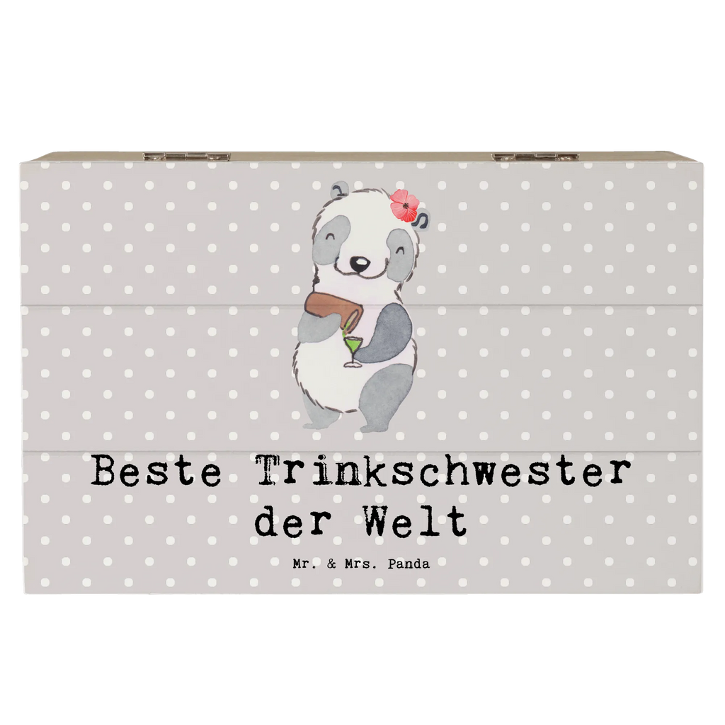 Holzkiste Panda Beste Trinkschwester der Welt Holzkiste, Kiste, Schatzkiste, Truhe, Schatulle, XXL, Erinnerungsbox, Erinnerungskiste, Dekokiste, Aufbewahrungsbox, Geschenkbox, Geschenkdose, für, Dankeschön, Geschenk, Schenken, Geburtstag, Geburtstagsgeschenk, Geschenkidee, Danke, Bedanken, Mitbringsel, Freude machen, Geschenktipp, Trinkschwester, Saufschwester, Schwester, Sister, Freundin, Party, Bae, Trinken, Alkohol, Wochenende, Kleinigkeit, Sister from another Mister