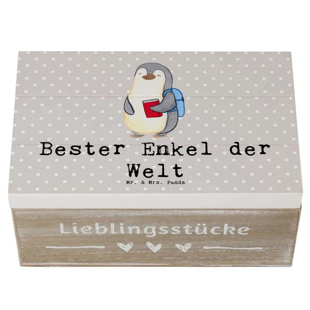 Holzkiste Pinguin Bester Enkel der Welt Holzkiste, Kiste, Schatzkiste, Truhe, Schatulle, XXL, Erinnerungsbox, Erinnerungskiste, Dekokiste, Aufbewahrungsbox, Geschenkbox, Geschenkdose, für, Dankeschön, Geschenk, Schenken, Geburtstag, Geburtstagsgeschenk, Geschenkidee, Danke, Bedanken, Mitbringsel, Freude machen, Geschenktipp, Enkel, Enkelkind, Enkelsohn, Oma, Opa, Kind von Tochter, Kind von Sohn, Taufe, Großsohn