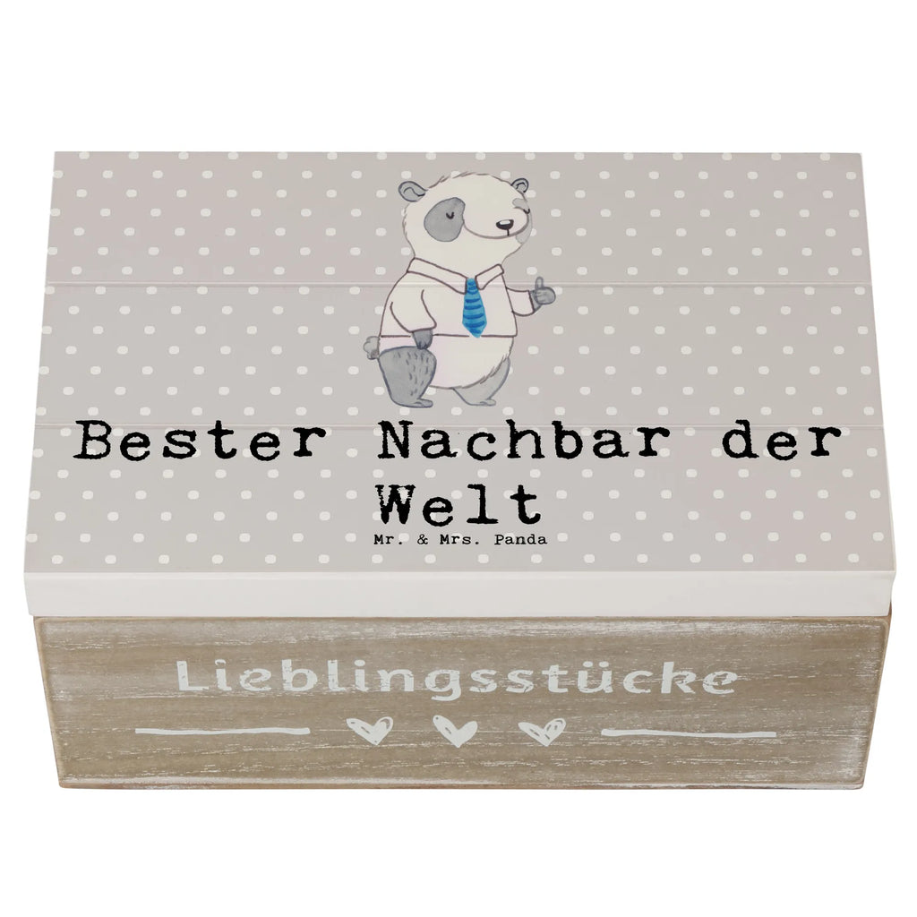 Holzkiste Panda Bester Nachbar der Welt Holzkiste, Kiste, Schatzkiste, Truhe, Schatulle, XXL, Erinnerungsbox, Erinnerungskiste, Dekokiste, Aufbewahrungsbox, Geschenkbox, Geschenkdose, für, Dankeschön, Geschenk, Schenken, Geburtstag, Geburtstagsgeschenk, Geschenkidee, Danke, Bedanken, Mitbringsel, Freude machen, Geschenktipp, Nachbar, Nachbarn, Nachbarschaft, Freund, Angrenzer, Anwohner, Bewohner, Freundschaft