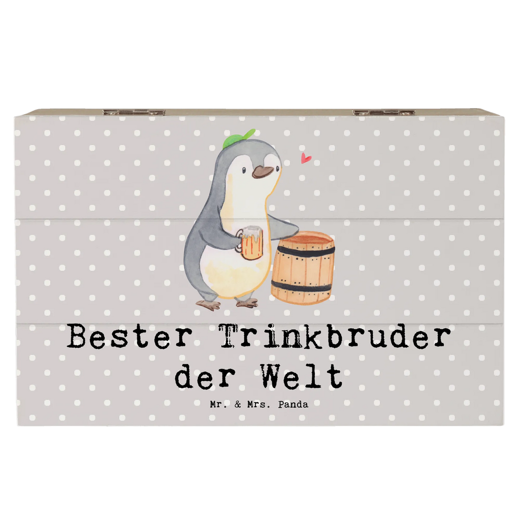 Holzkiste Pinguin Bester Trinkbruder der Welt Holzkiste, Kiste, Schatzkiste, Truhe, Schatulle, XXL, Erinnerungsbox, Erinnerungskiste, Dekokiste, Aufbewahrungsbox, Geschenkbox, Geschenkdose, für, Dankeschön, Geschenk, Schenken, Geburtstag, Geburtstagsgeschenk, Geschenkidee, Danke, Bedanken, Mitbringsel, Freude machen, Geschenktipp, Trinkbruder, Trinkkumpel, Kumpel, Saufkumpane, Kumpane, Trinken, Party, Kleinigkeit