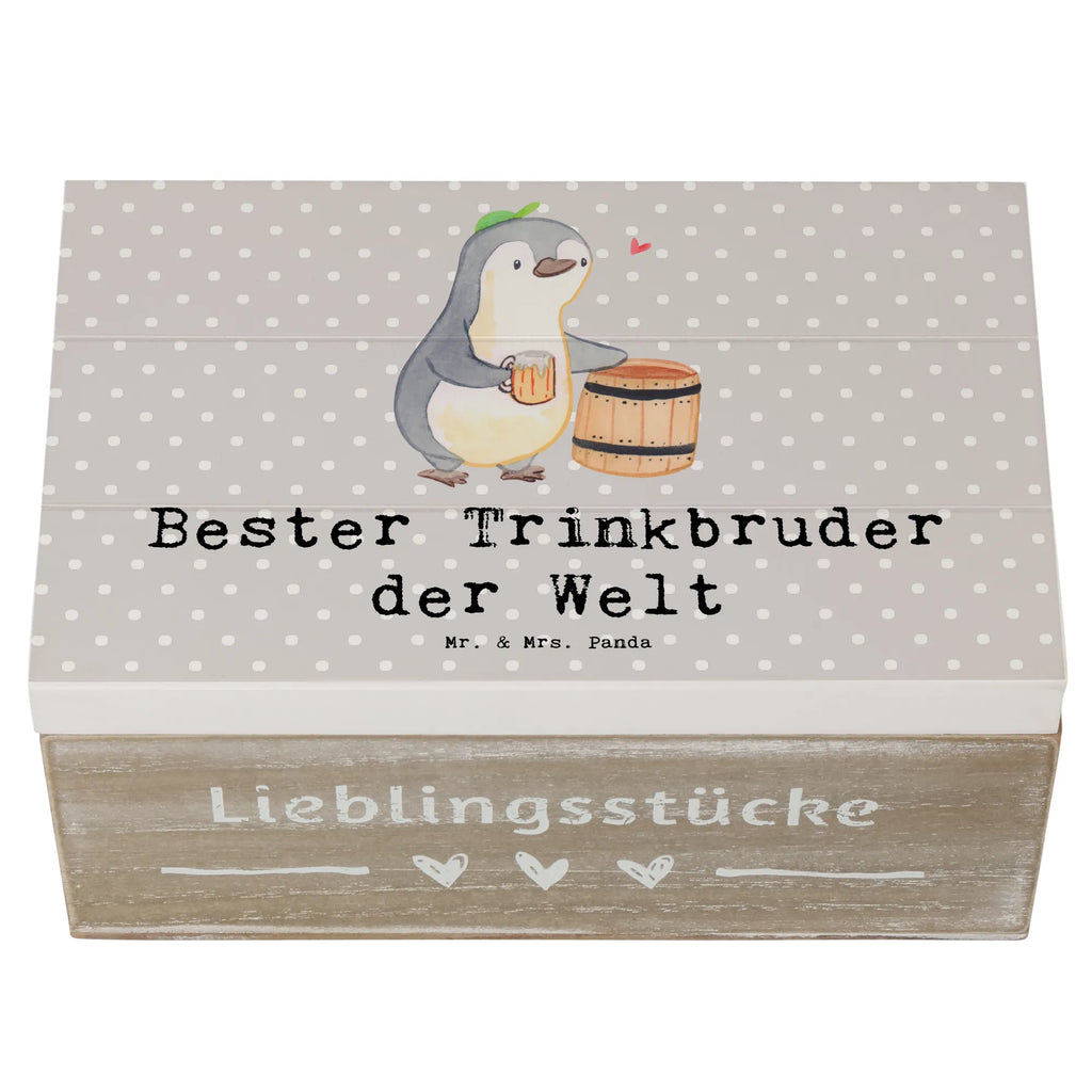 Holzkiste Pinguin Bester Trinkbruder der Welt Holzkiste, Kiste, Schatzkiste, Truhe, Schatulle, XXL, Erinnerungsbox, Erinnerungskiste, Dekokiste, Aufbewahrungsbox, Geschenkbox, Geschenkdose, für, Dankeschön, Geschenk, Schenken, Geburtstag, Geburtstagsgeschenk, Geschenkidee, Danke, Bedanken, Mitbringsel, Freude machen, Geschenktipp, Trinkbruder, Trinkkumpel, Kumpel, Saufkumpane, Kumpane, Trinken, Party, Kleinigkeit