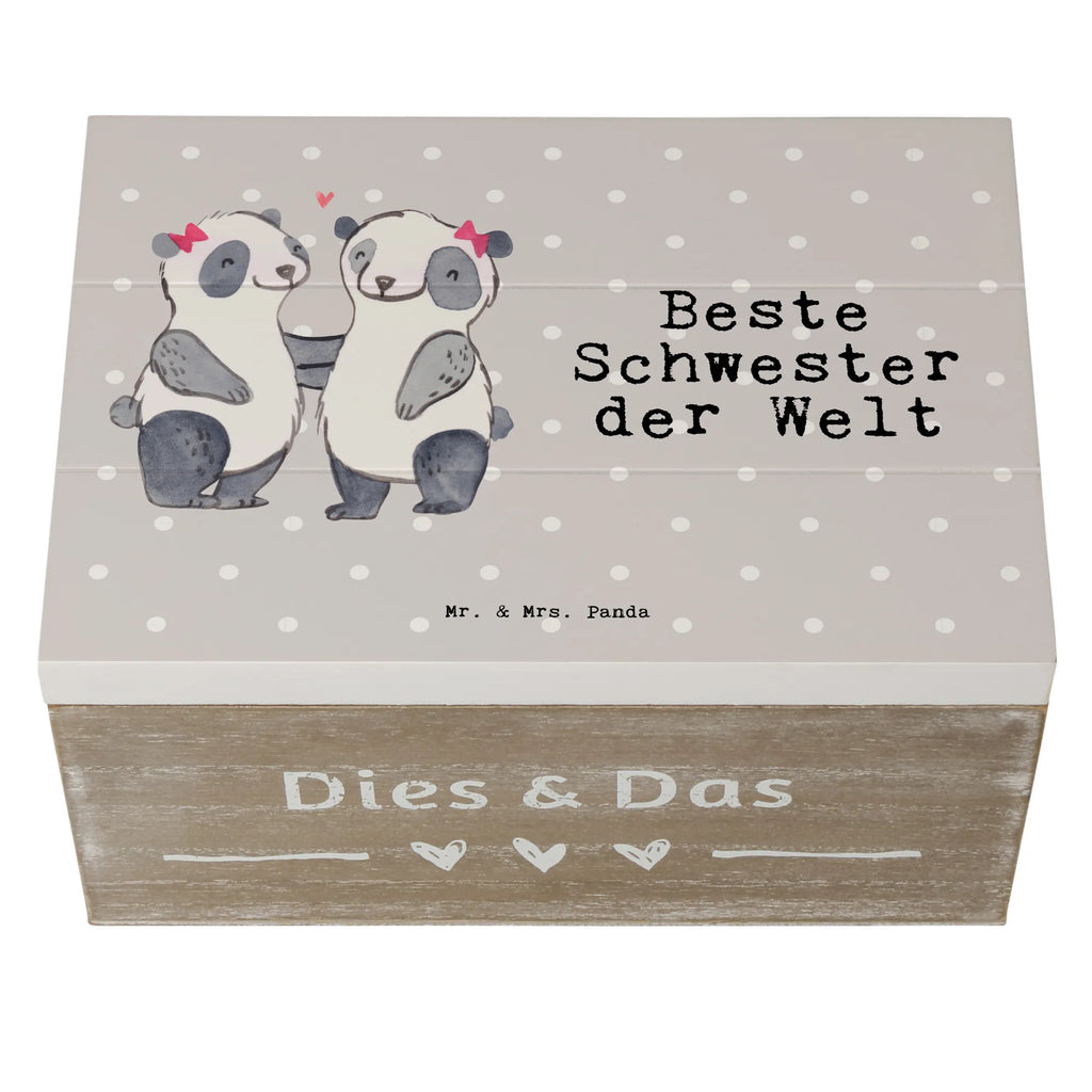 Holzkiste Panda Beste Schwester der Welt Holzkiste, Kiste, Schatzkiste, Truhe, Schatulle, XXL, Erinnerungsbox, Erinnerungskiste, Dekokiste, Aufbewahrungsbox, Geschenkbox, Geschenkdose, für, Dankeschön, Geschenk, Schenken, Geburtstag, Geburtstagsgeschenk, Geschenkidee, Danke, Bedanken, Mitbringsel, Freude machen, Geschenktipp, Schwestern, Schwester, Geschwister, Schwesterherz, Sister, Familie, Kleinigkeit, Beste, Tochter, Liebe, Kinder