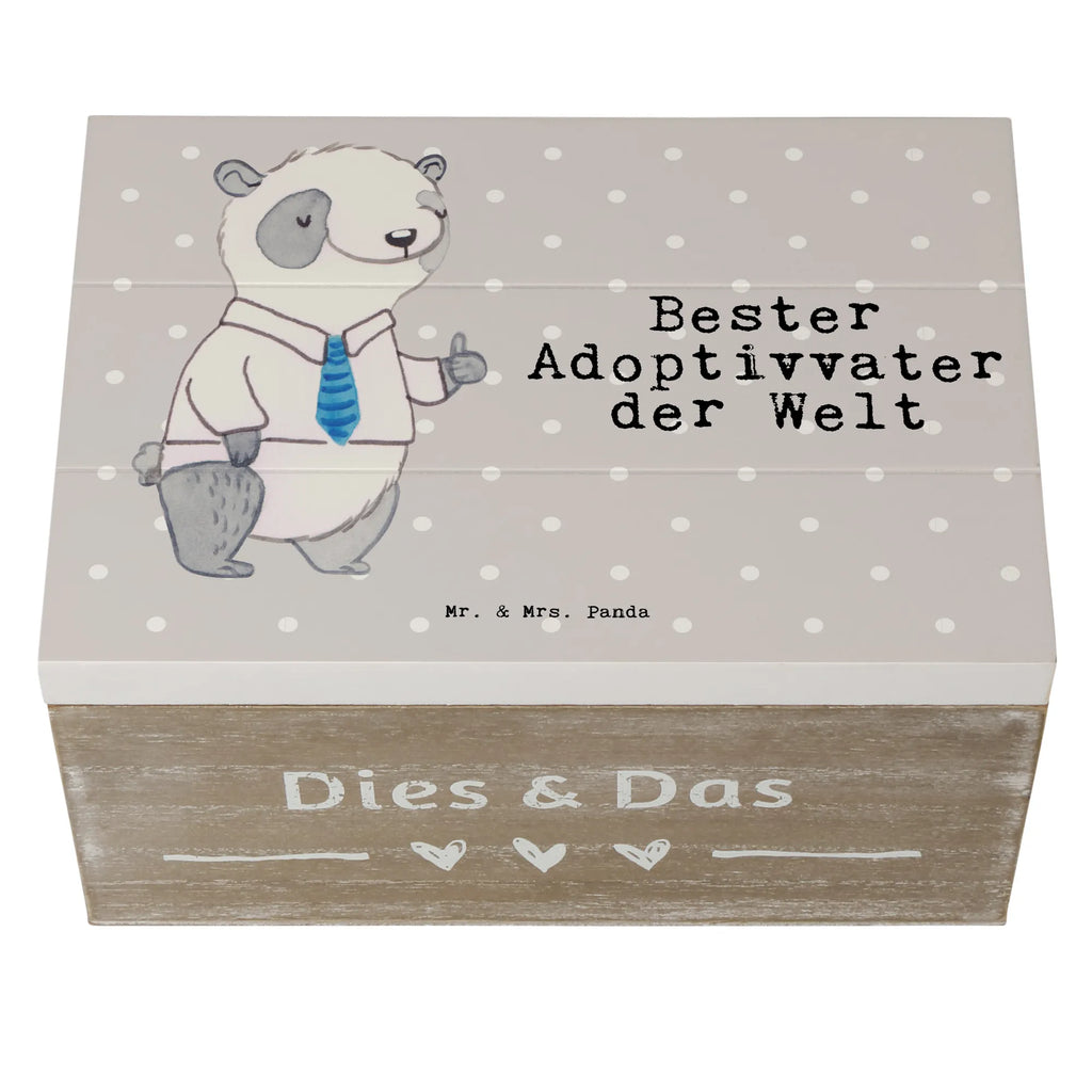 Holzkiste Panda Bester Adoptivvater der Welt Holzkiste, Kiste, Schatzkiste, Truhe, Schatulle, XXL, Erinnerungsbox, Erinnerungskiste, Dekokiste, Aufbewahrungsbox, Geschenkbox, Geschenkdose, für, Dankeschön, Geschenk, Schenken, Geburtstag, Geburtstagsgeschenk, Geschenkidee, Danke, Bedanken, Mitbringsel, Freude machen, Geschenktipp, Adoptiv vater, Adoption, adoptiert, Adoptivvater