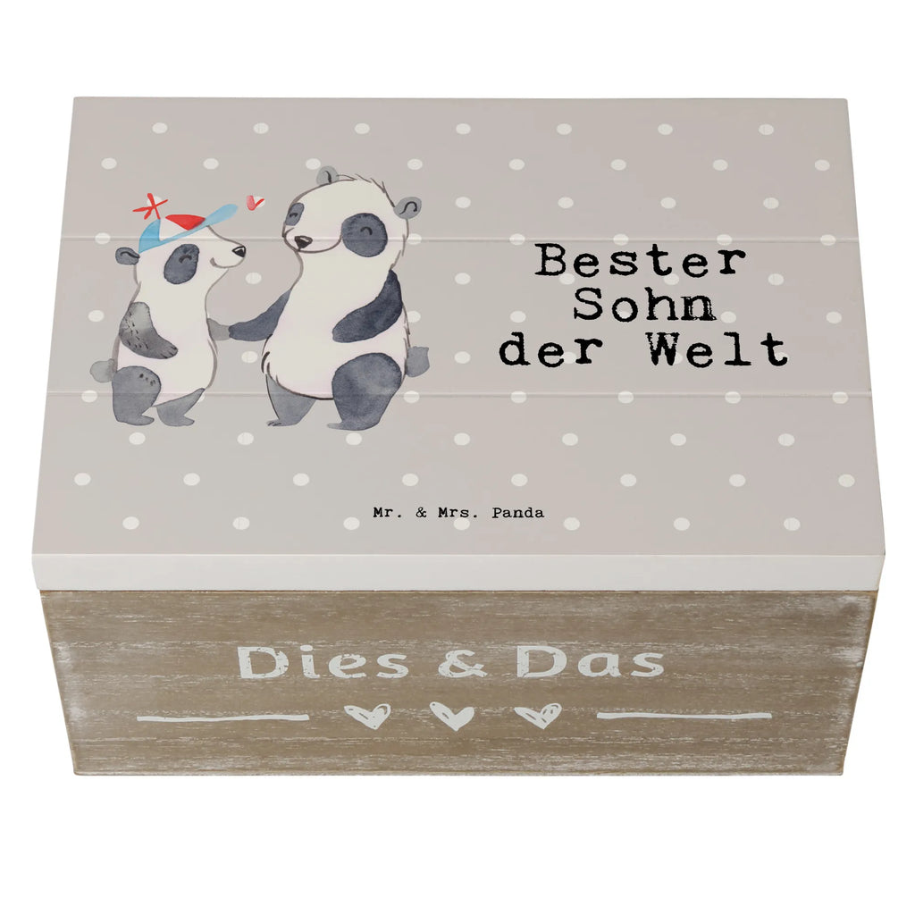 Holzkiste Panda Bester Sohn der Welt Holzkiste, Kiste, Schatzkiste, Truhe, Schatulle, XXL, Erinnerungsbox, Erinnerungskiste, Dekokiste, Aufbewahrungsbox, Geschenkbox, Geschenkdose, für, Dankeschön, Geschenk, Schenken, Geburtstag, Geburtstagsgeschenk, Geschenkidee, Danke, Bedanken, Mitbringsel, Freude machen, Geschenktipp, Sohn, Sohnemann, Söhnchen, Bube, Bub, Nachwuchs, Nachkomme, Kind, Familie, Vater, Belohnung